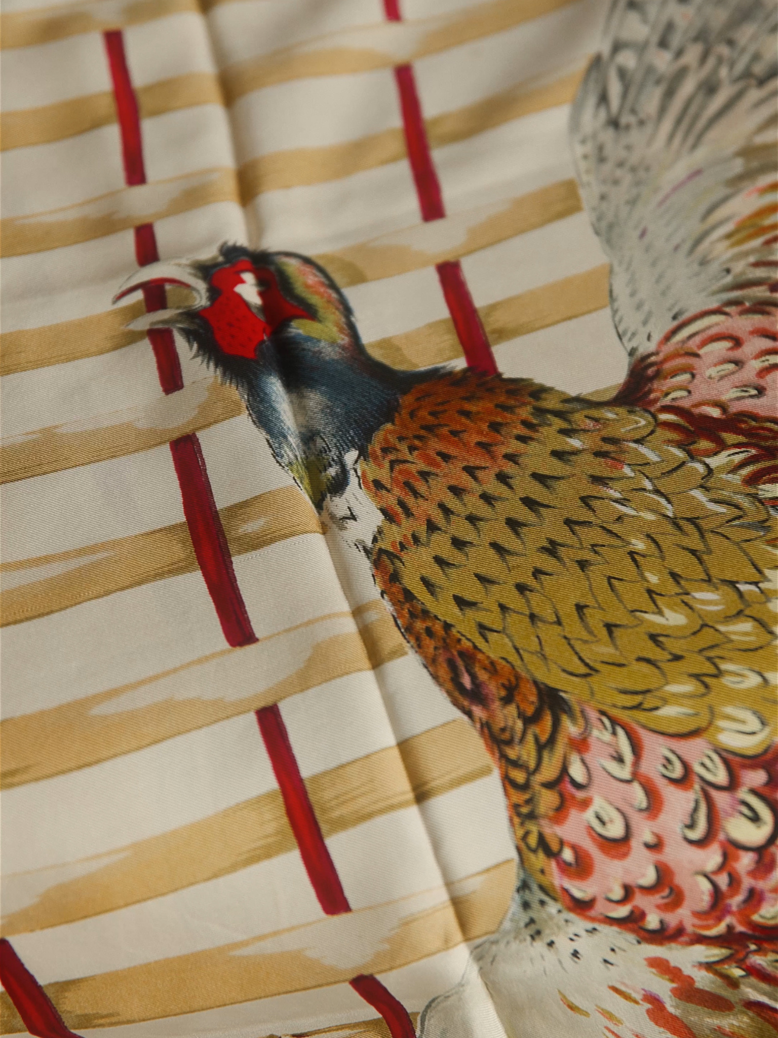 20th Century Hermès Paris “Faisan” Silk Scarf