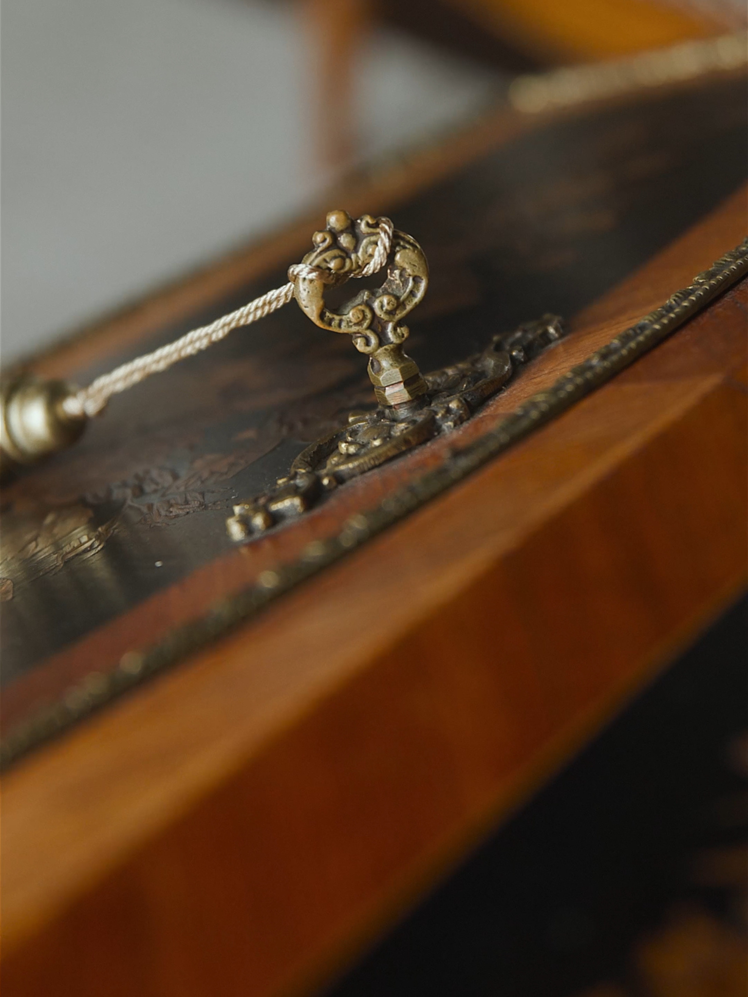 Louis XV Style Marquetry Bureau de Dame by E. Quilet, Paris