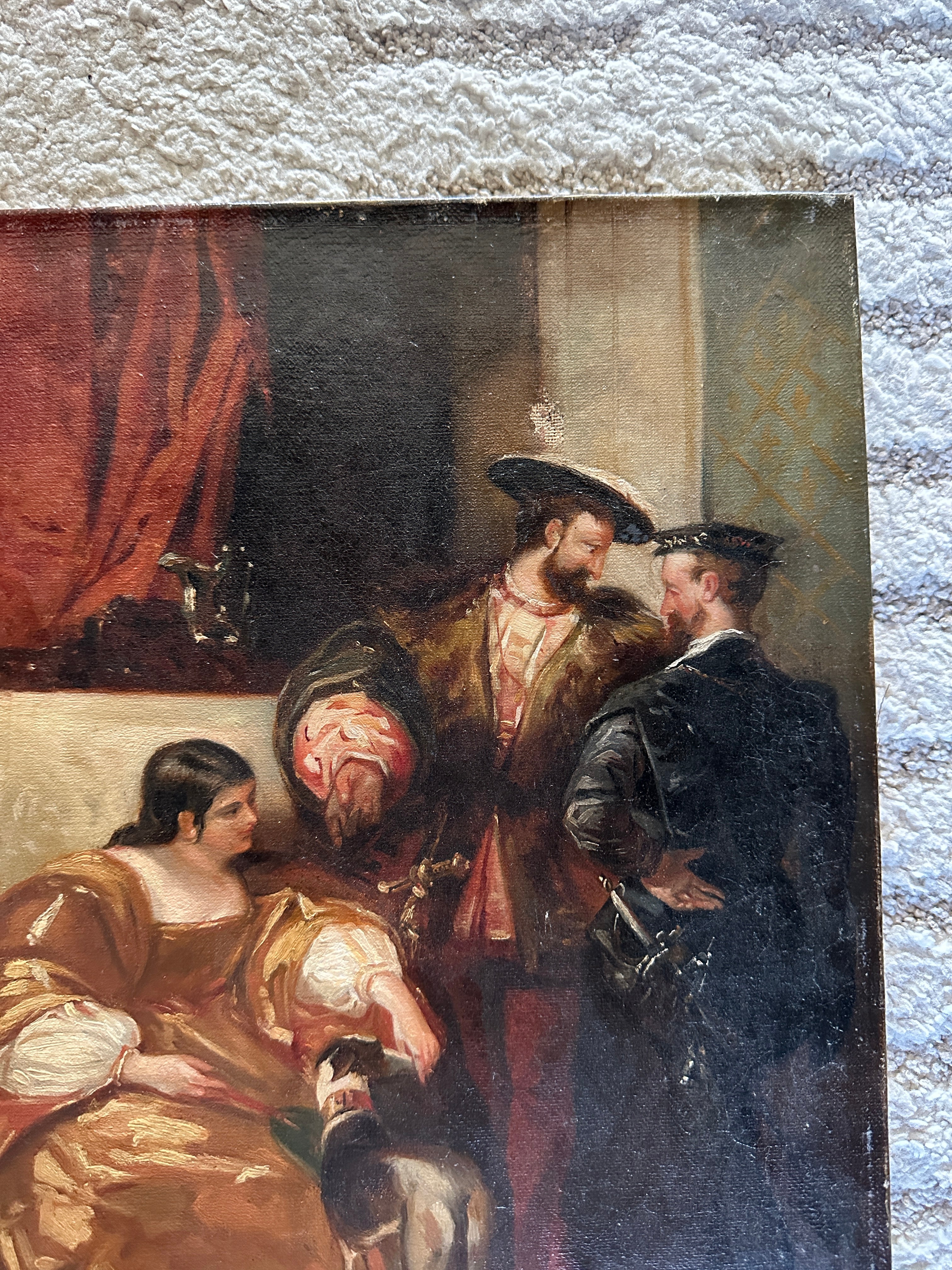 “François I, Charles V, and the Duchess of Étampes” – After Richard Parkes Bonington