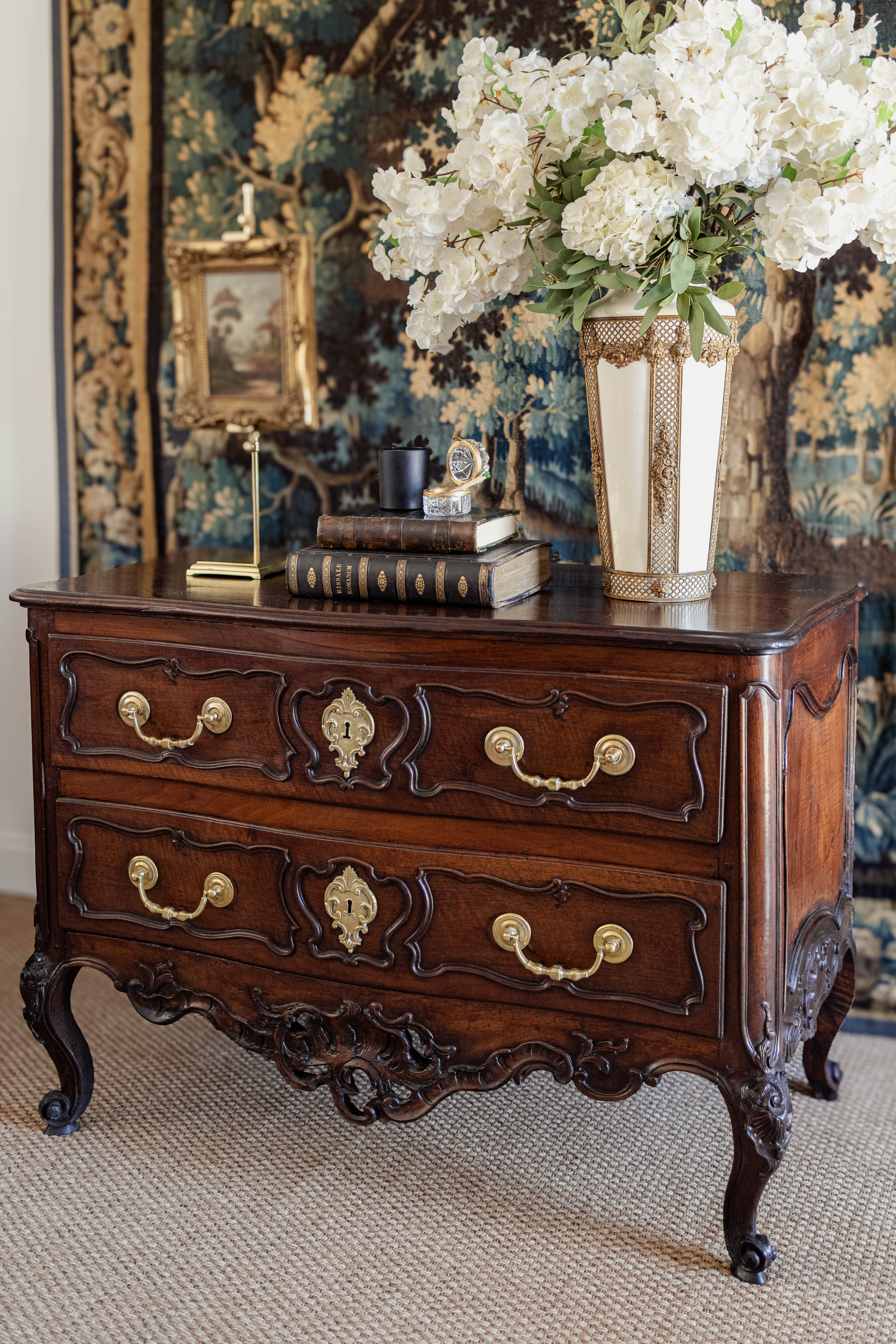 1740s Louis XV Carved Walnut Commode