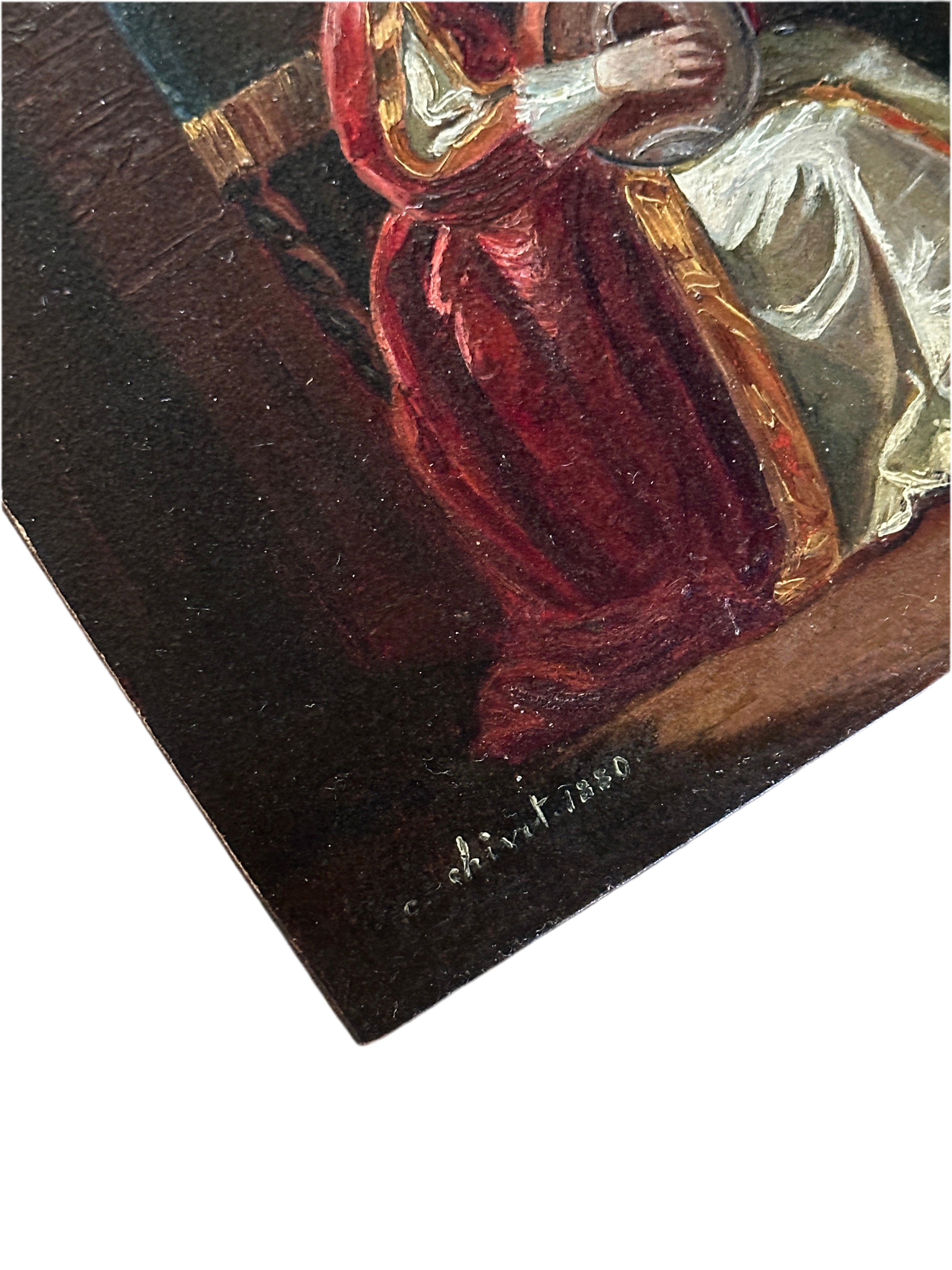 “The Music Lesson” – Signed C. Chivat, 1880
