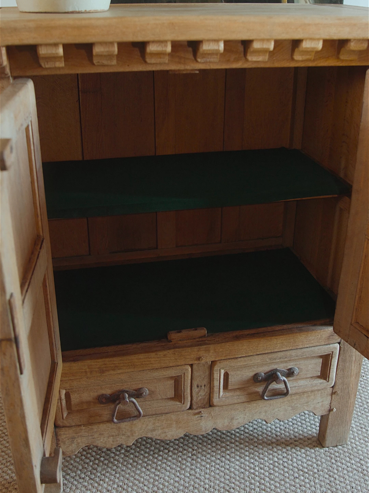 Spanish Carved Oak Cabinet