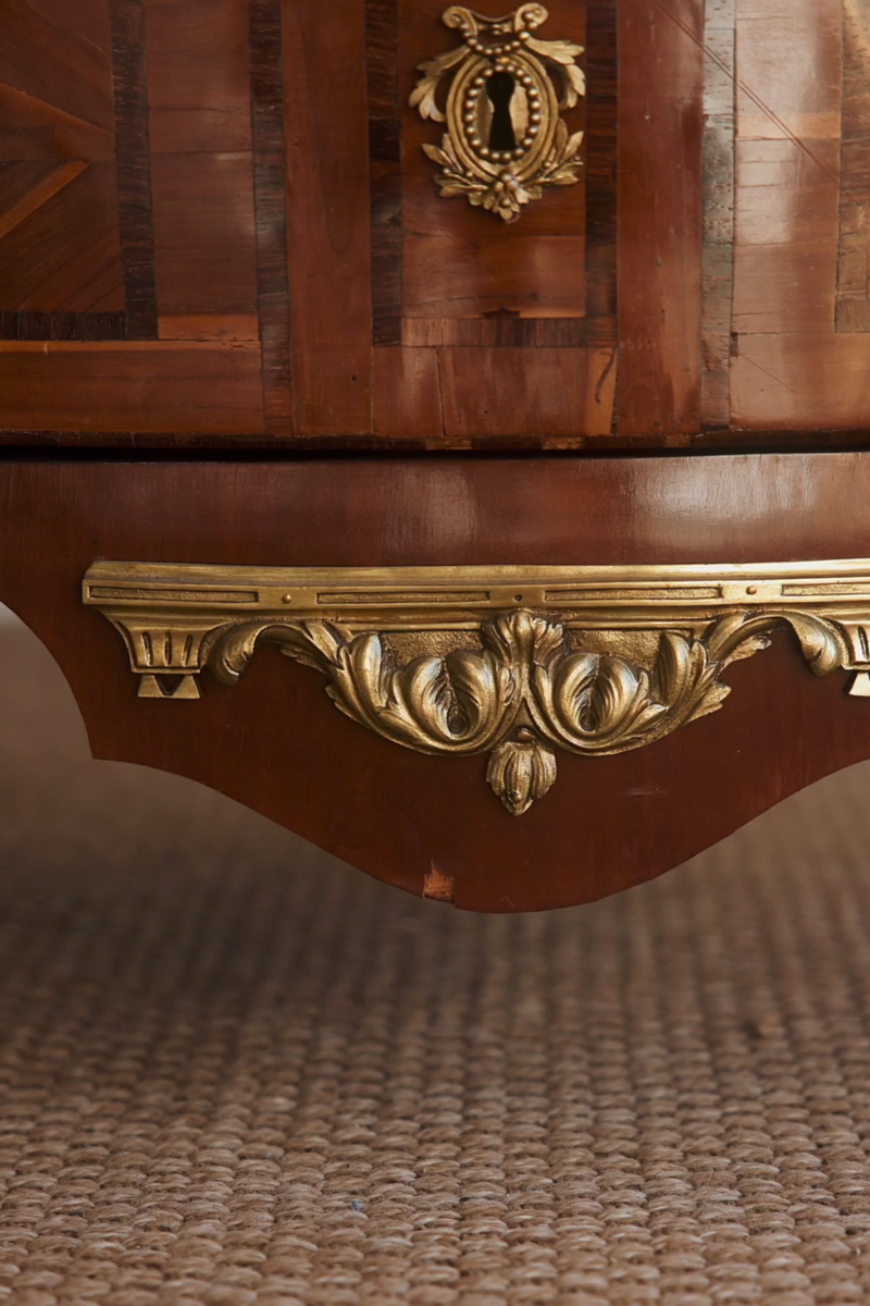 Antique 19th Century French Empire Mahogany Commode with Marble Top