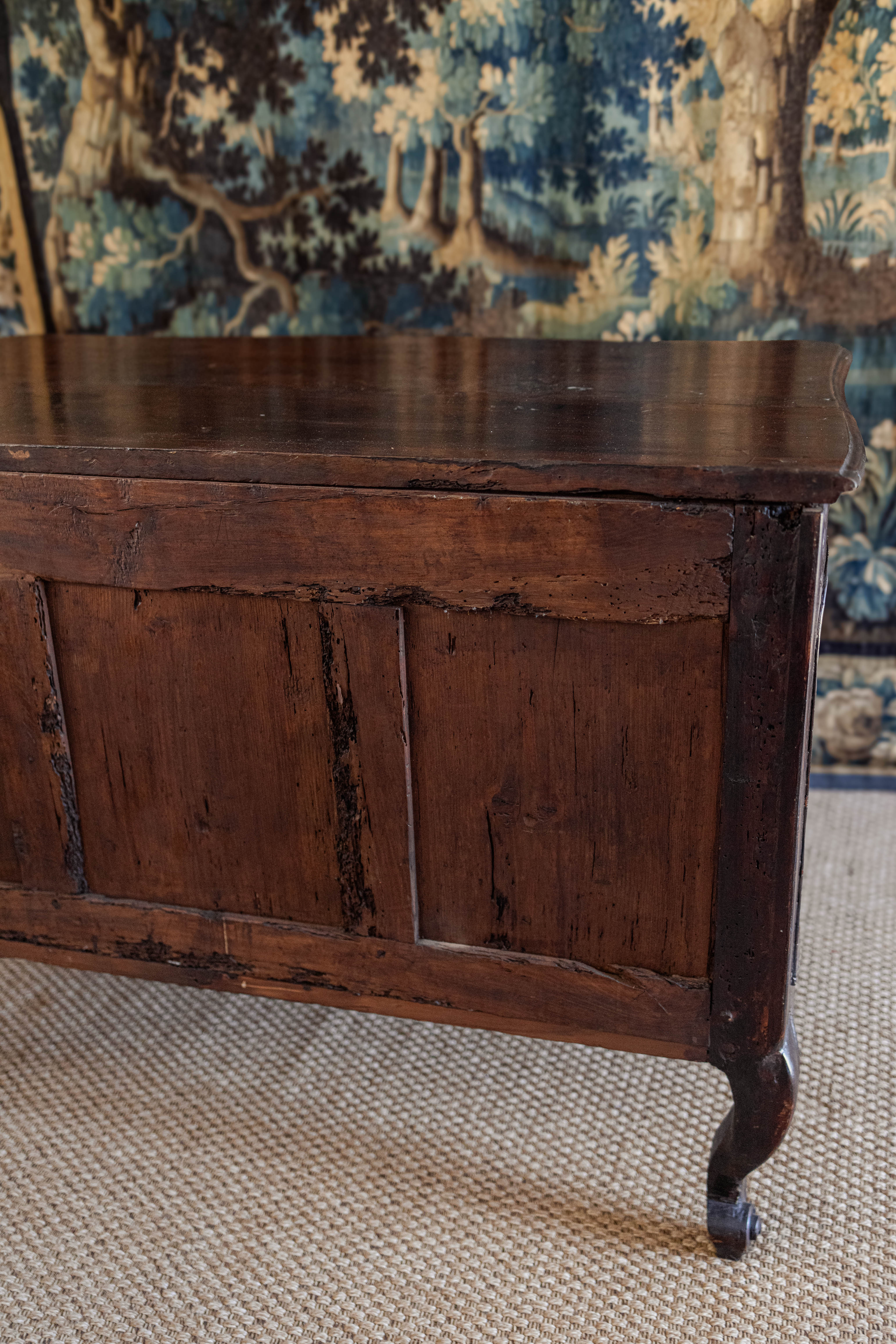 1740s Louis XV Carved Walnut Commode