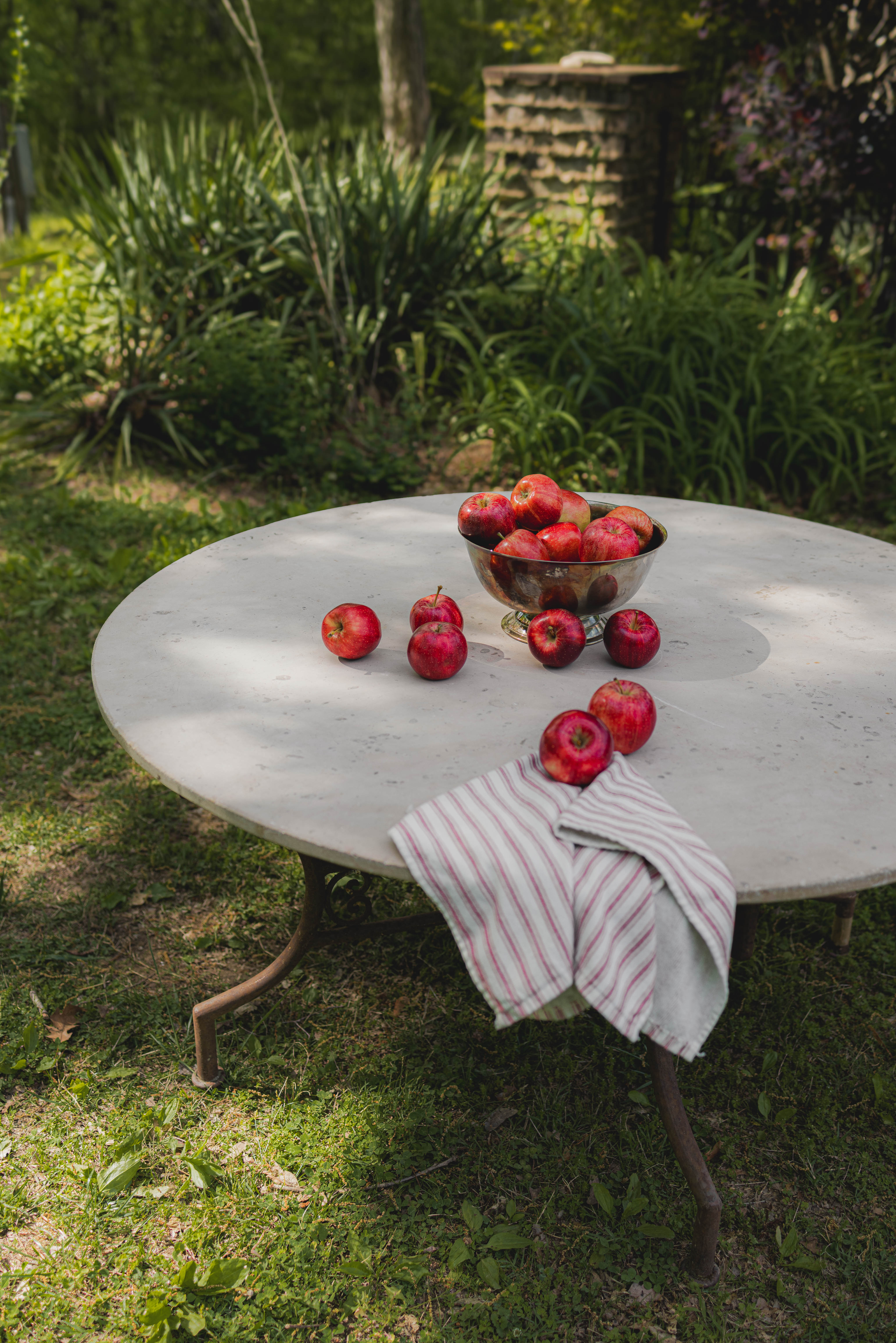 Antique French Marble-Top Coffee Table