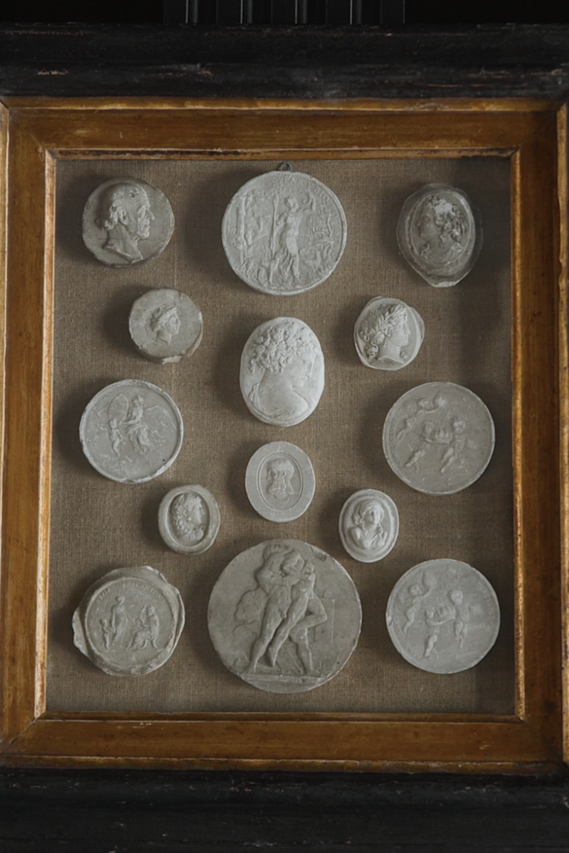 19th-Century Neoclassical Figure & Portrait Intaglio Study