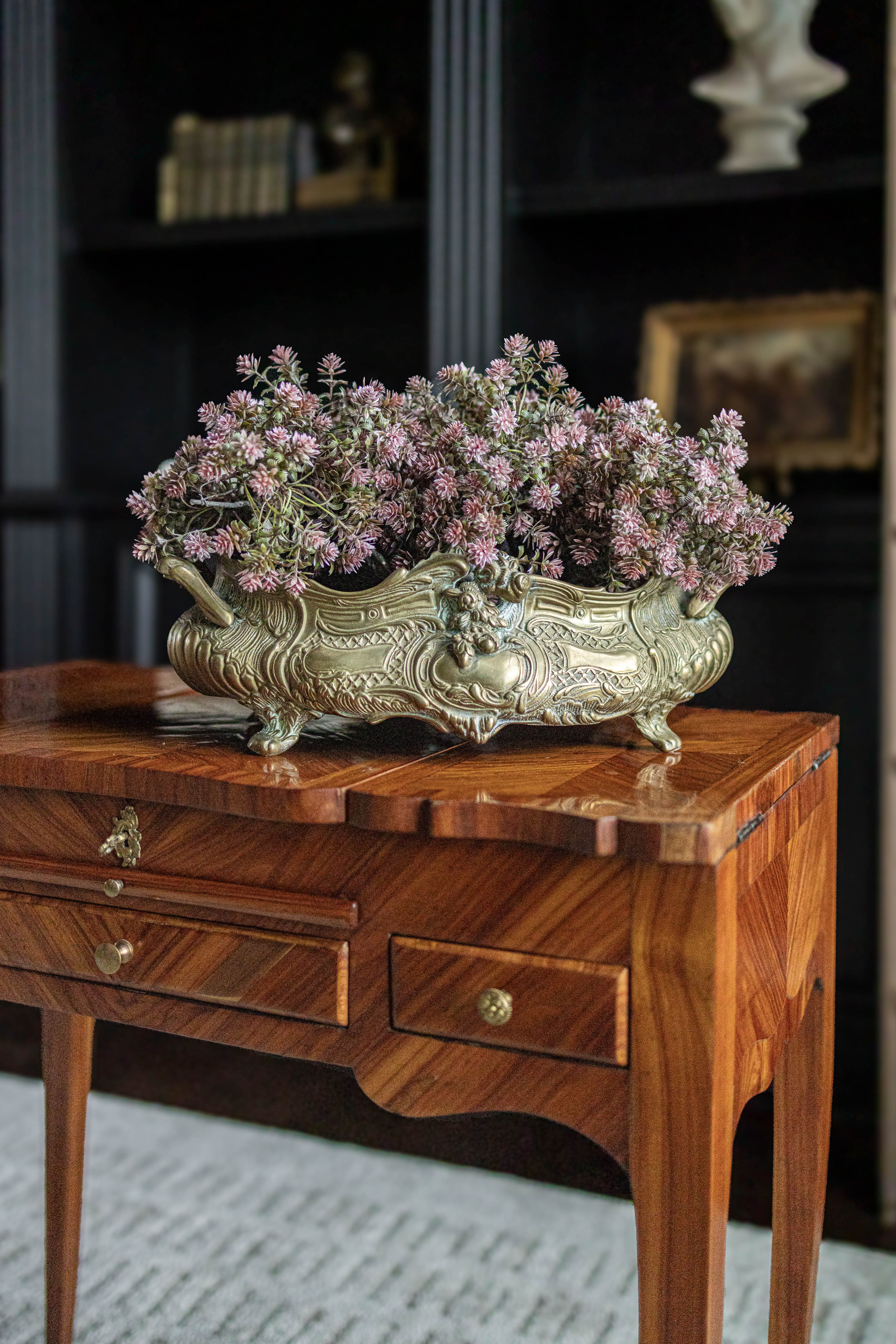 19th Century French Bronze Jardinere with Insert