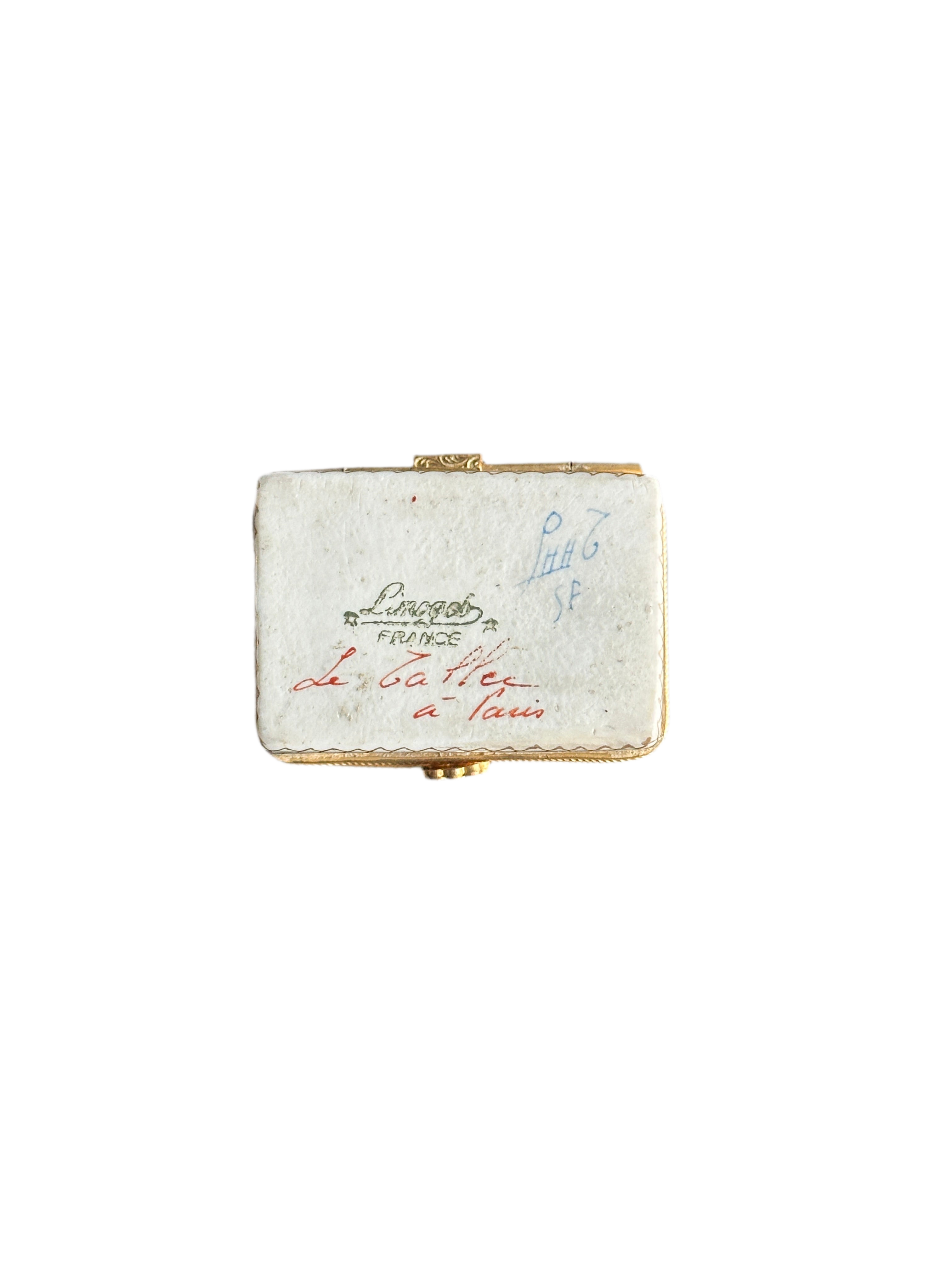 Antique Hang Painted Gilt Limoge Box - 4
