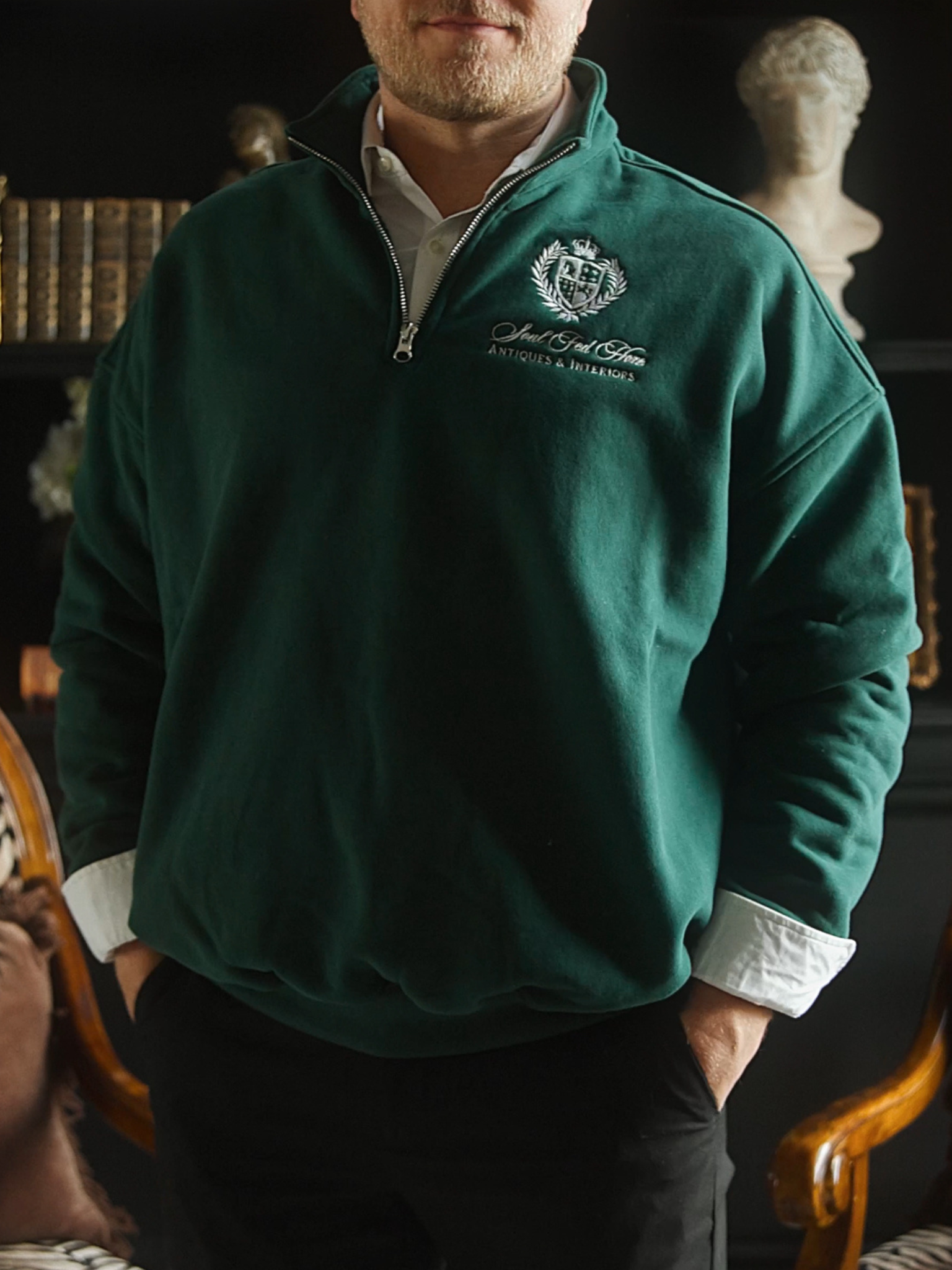 Sage Heritage Antique Club Quarter Zip