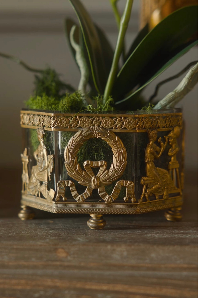 19th-Century French Empire-Style Crystal Jardinière