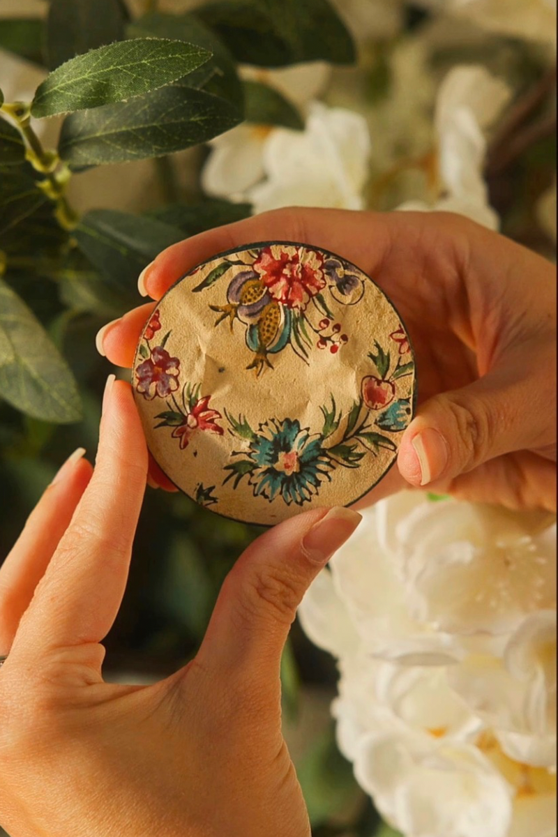 19th C. French Miniature Landscape Painting in Gilt Frame