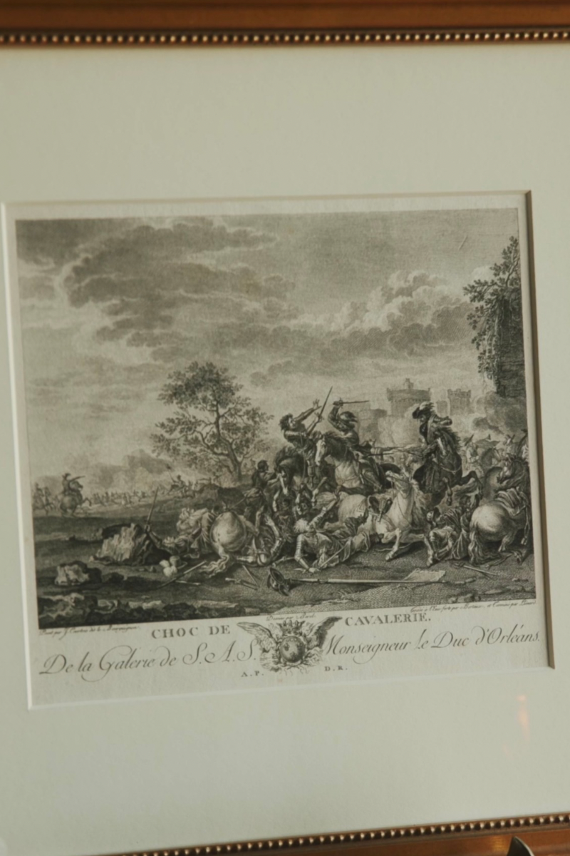 18th Century French Cavalry Battle Engraving – After Jacques Courtois “Le Bourguignon”