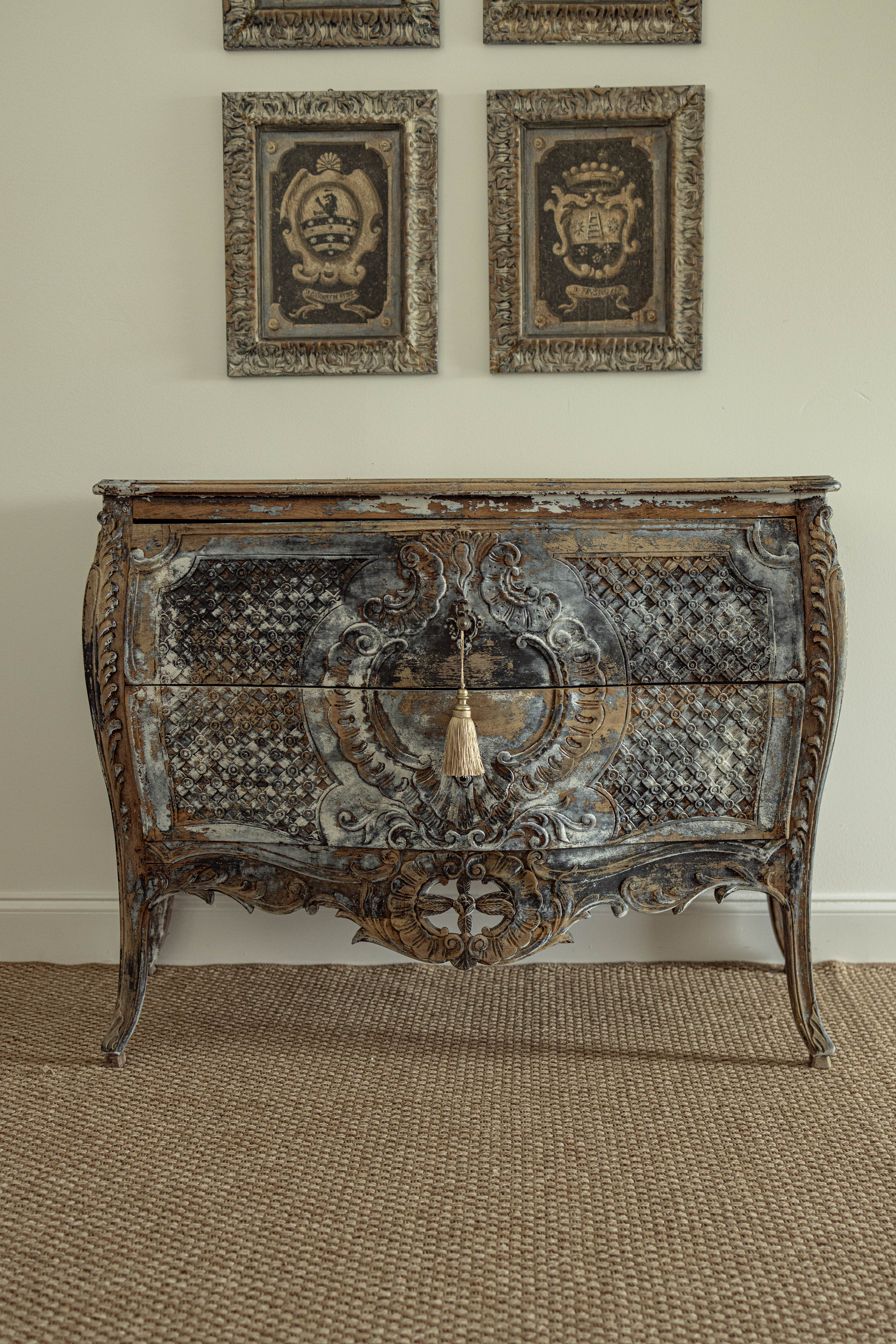 18th-Century Italian Rococo Commode with Original Painted Finish