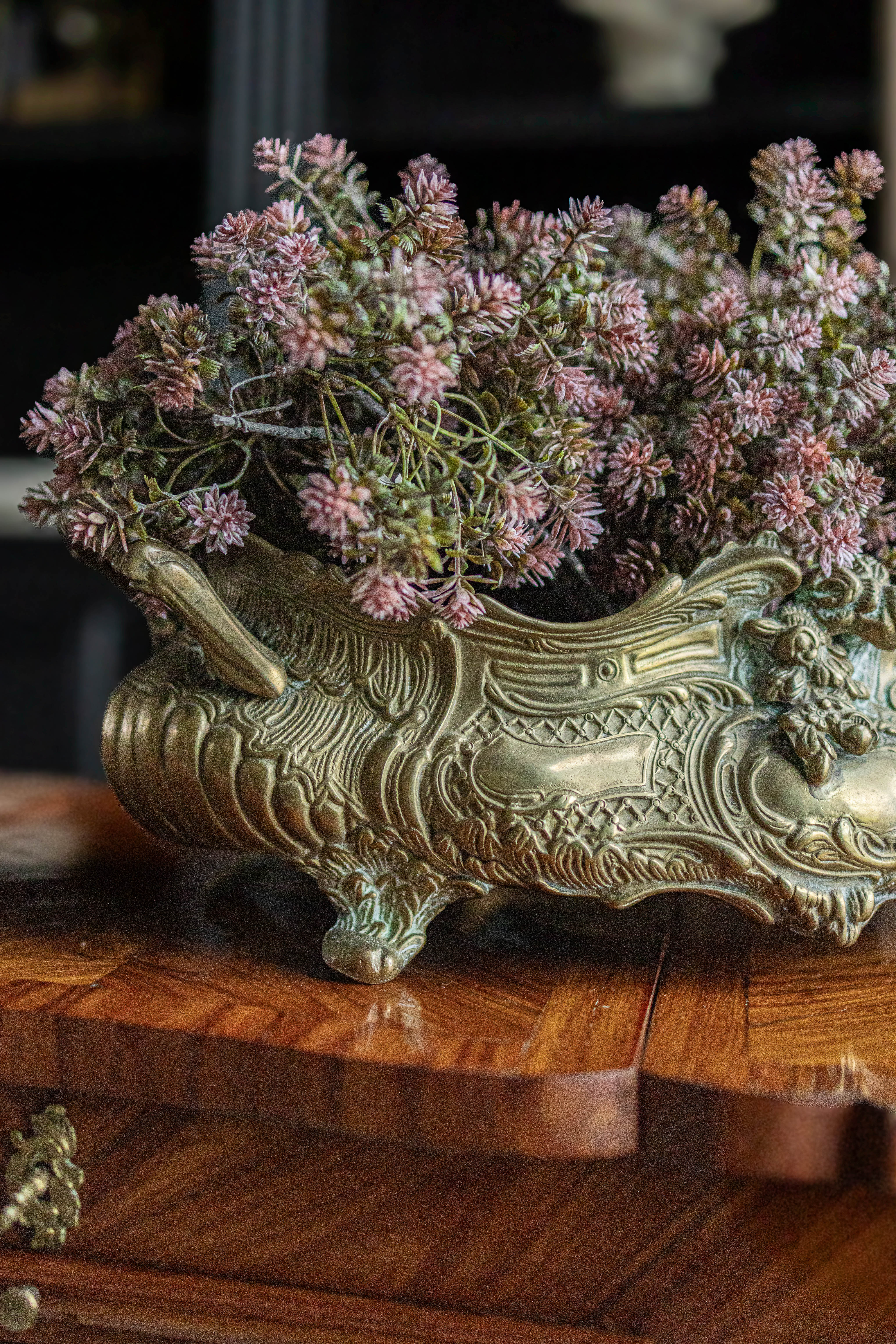 19th Century French Bronze Jardinere with Insert