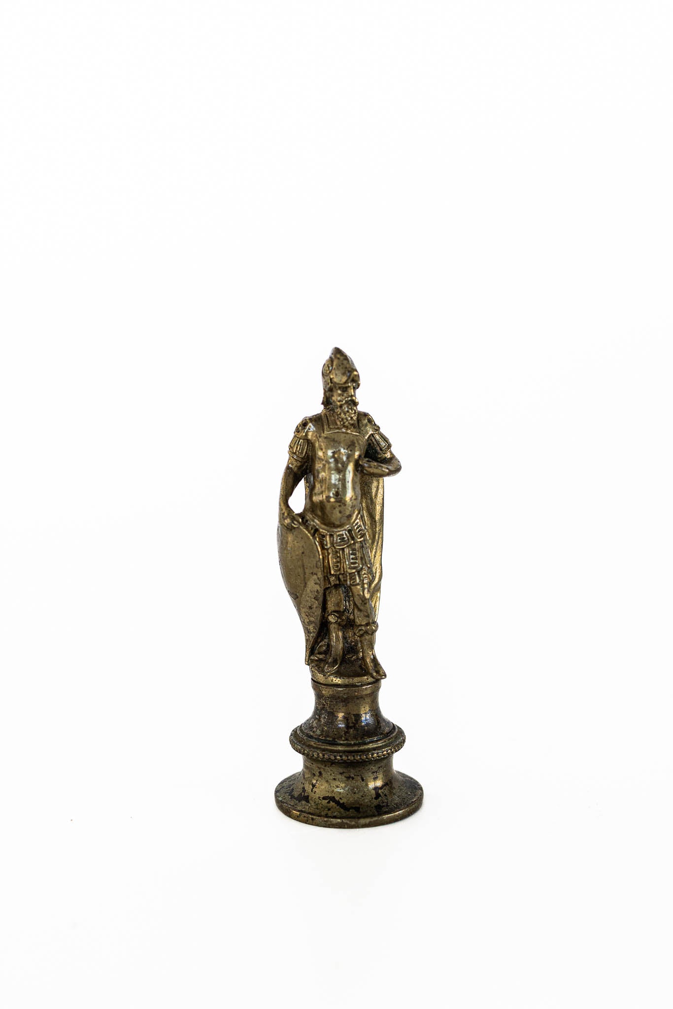19th-Century Bronze Miniature Statue of a Roman Soldier
