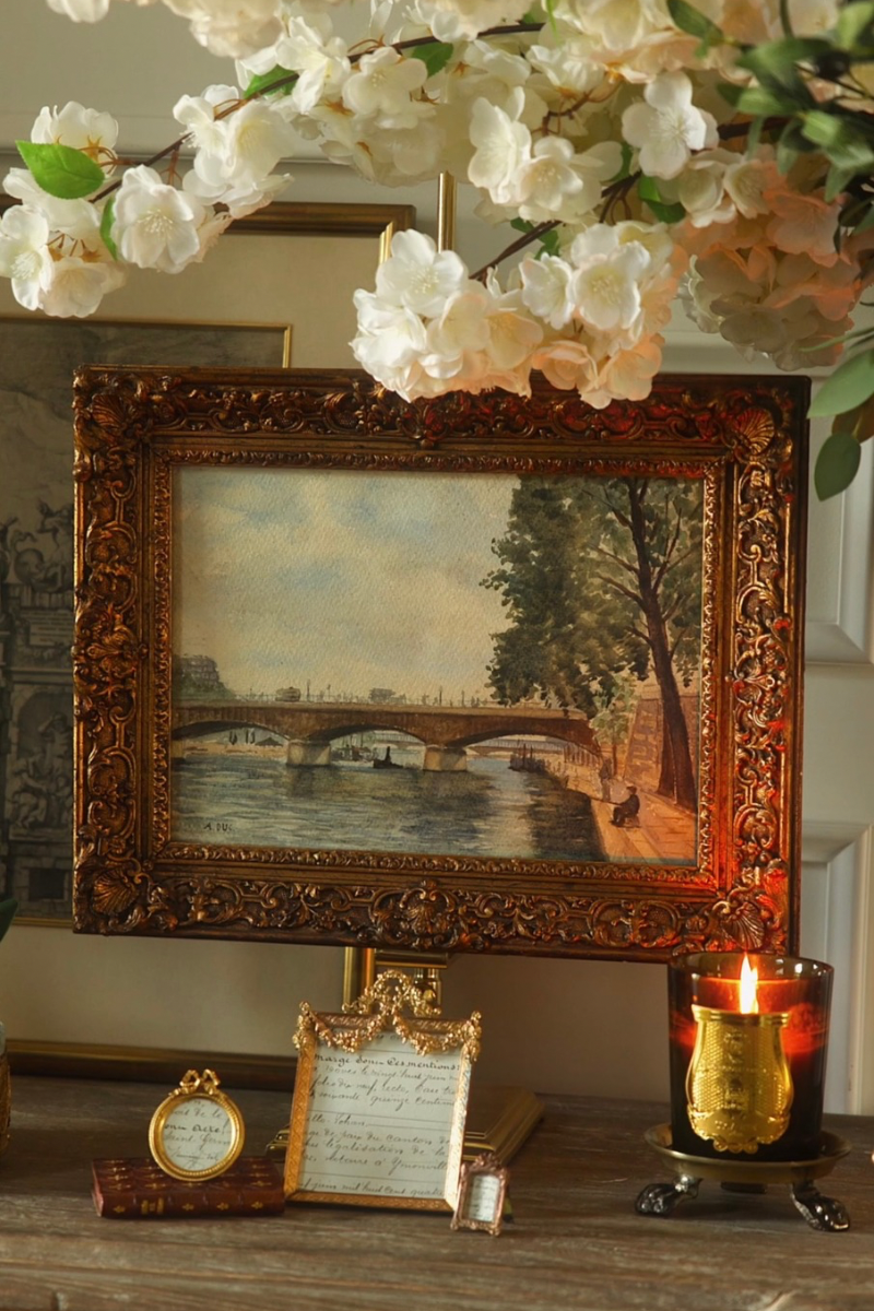 Continental School Watercolor of the Seine River, Paris | c. 1900