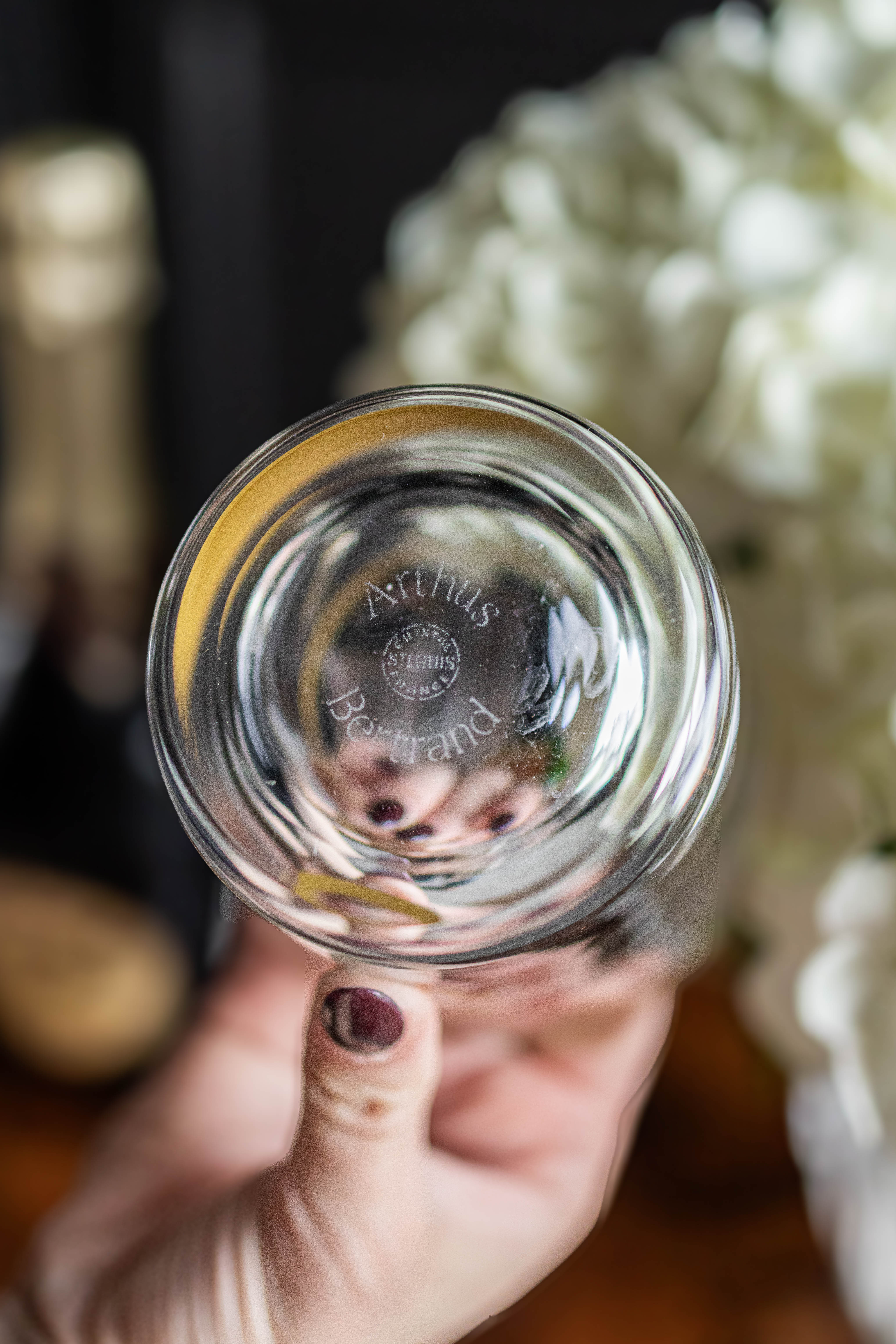 Arthus-Bertrand Crystal Glass with Legion of Honour Emblem