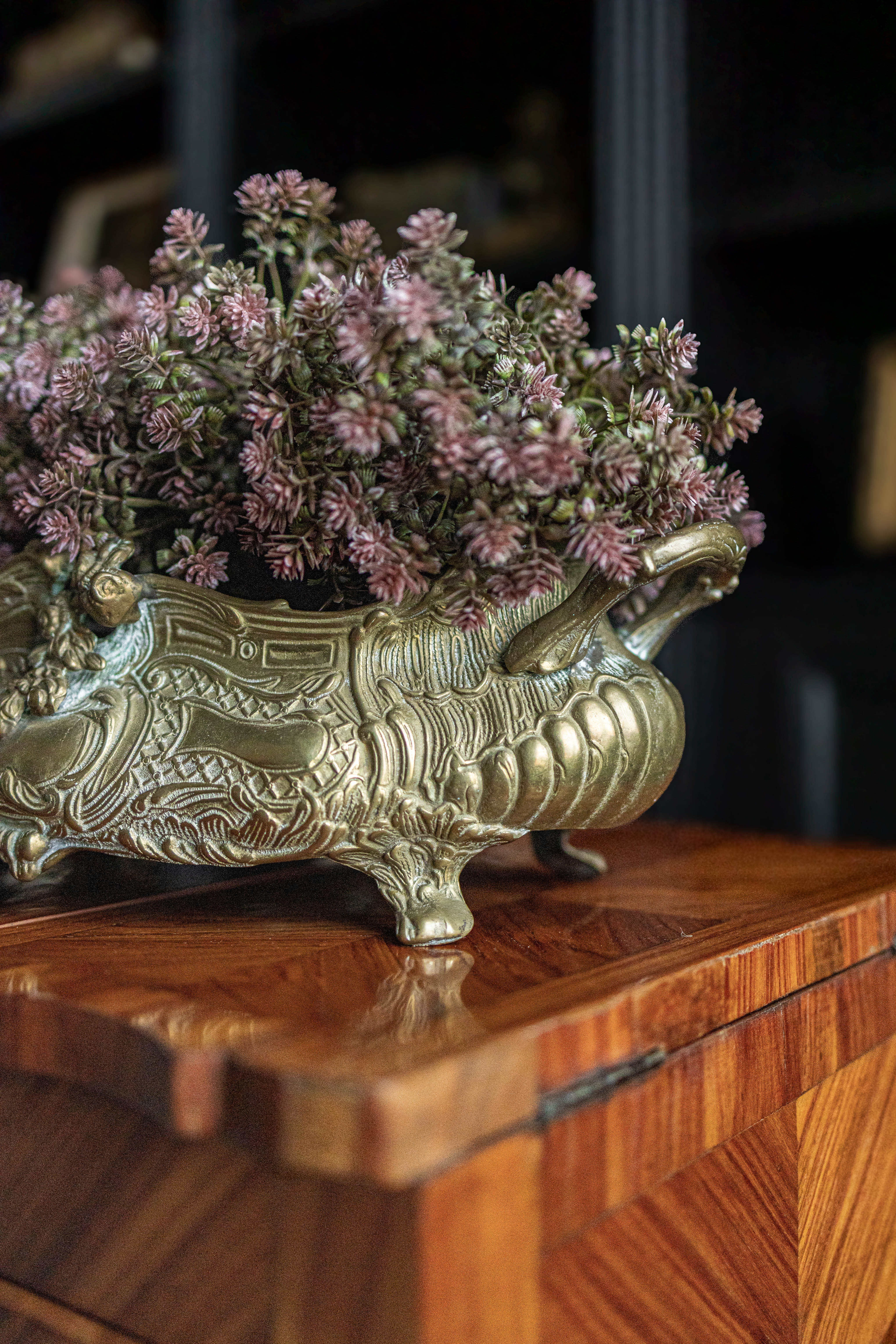 19th Century French Bronze Jardinere with Insert