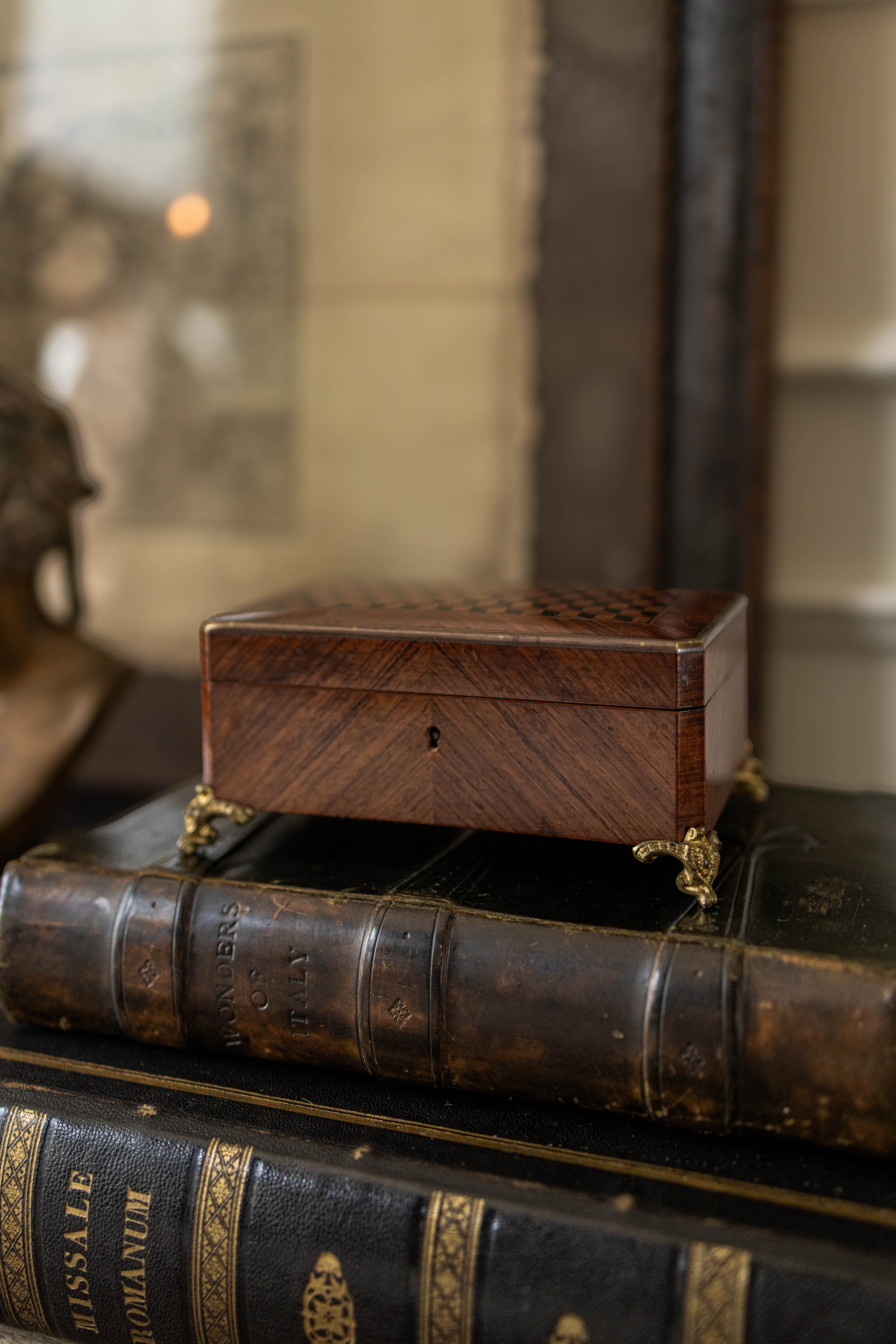 Napoleon III Mahogony Jewlery Casket