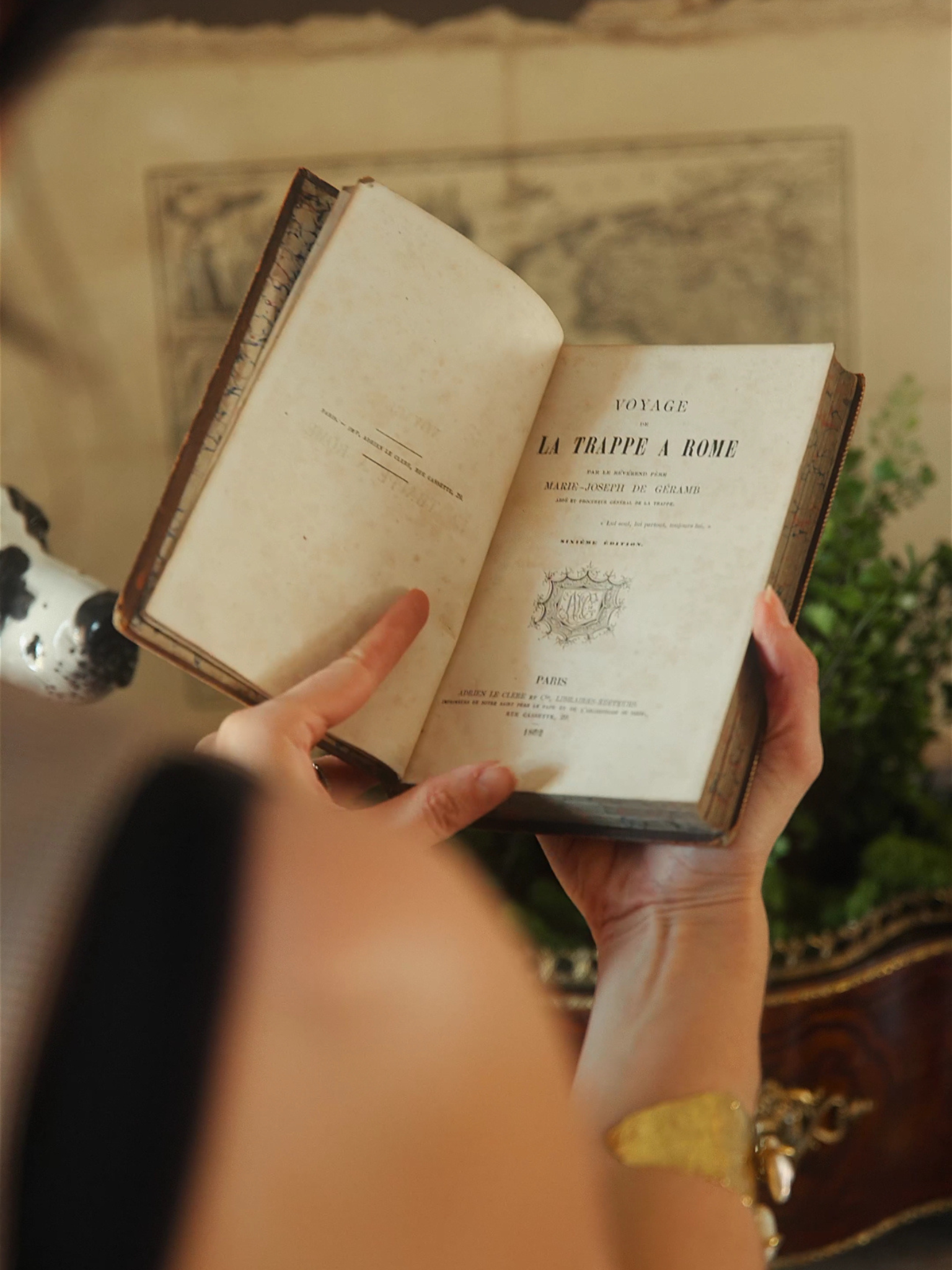 “Voyage de La Trappe à Rome,” 1862 — Antique French Religious Volume