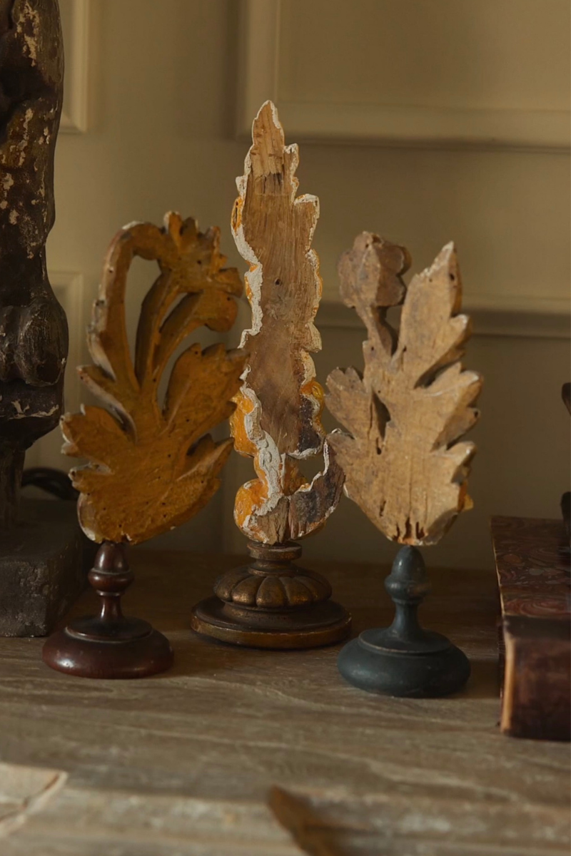 19th-Century European Giltwood Decorative Fragments — Set of Three