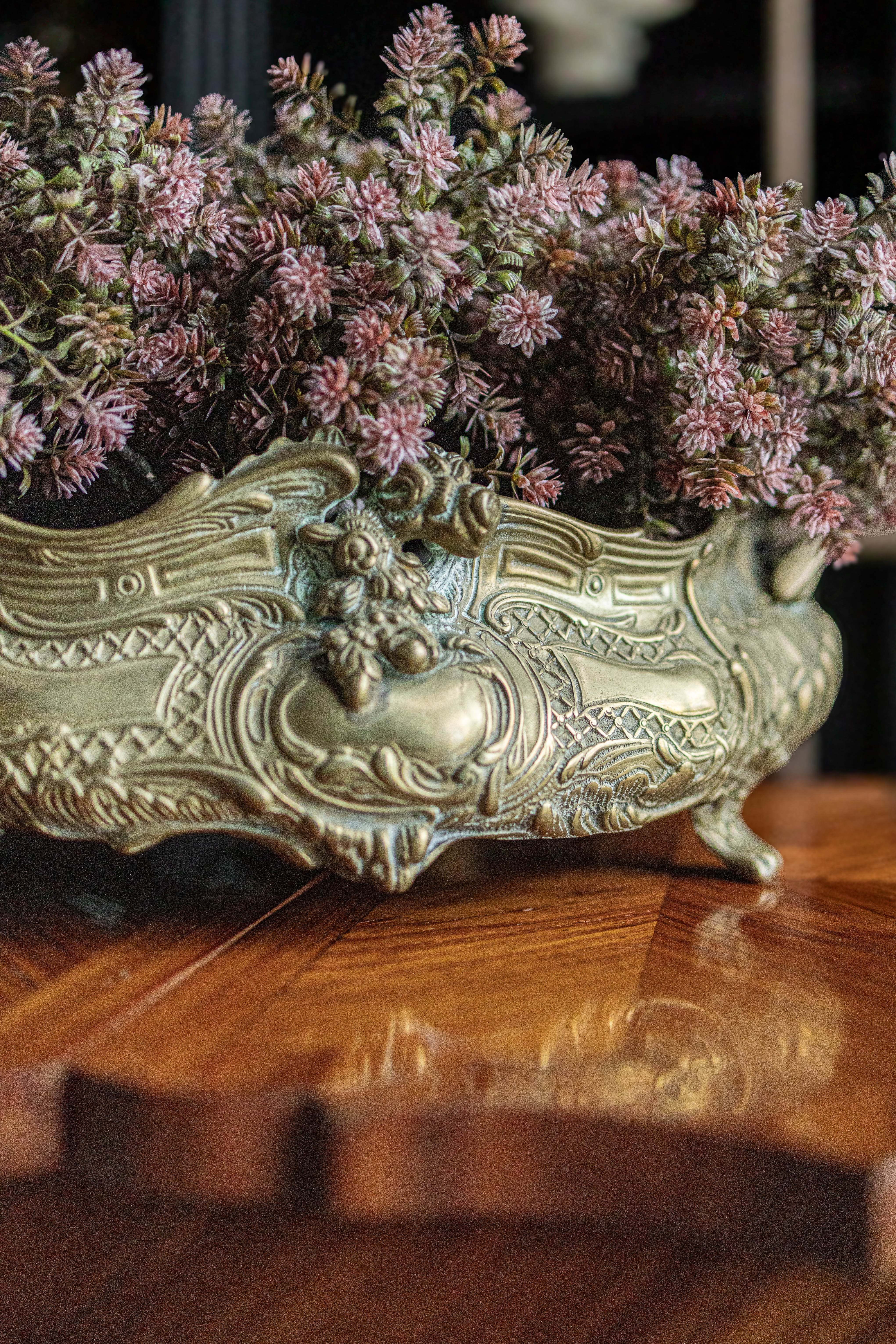 19th Century French Bronze Jardinere with Insert