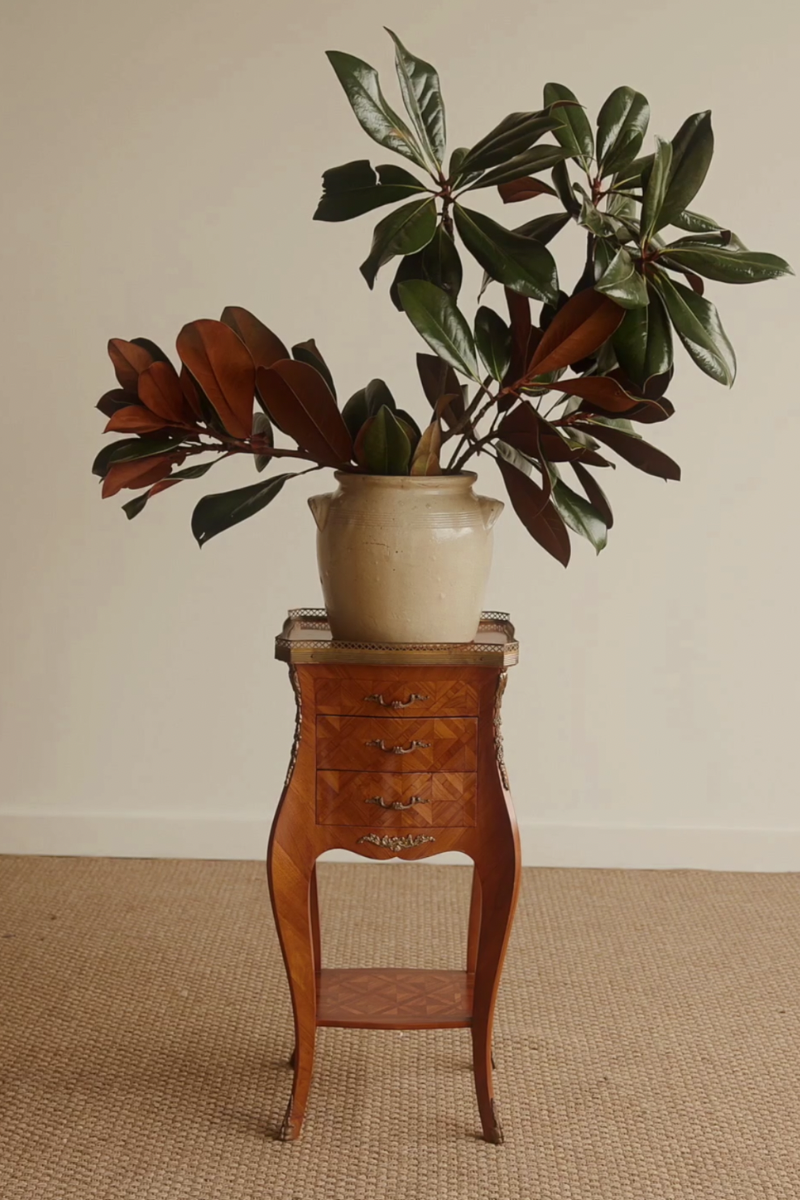19th Century French Louis XV–Style Parquetry Side Table
