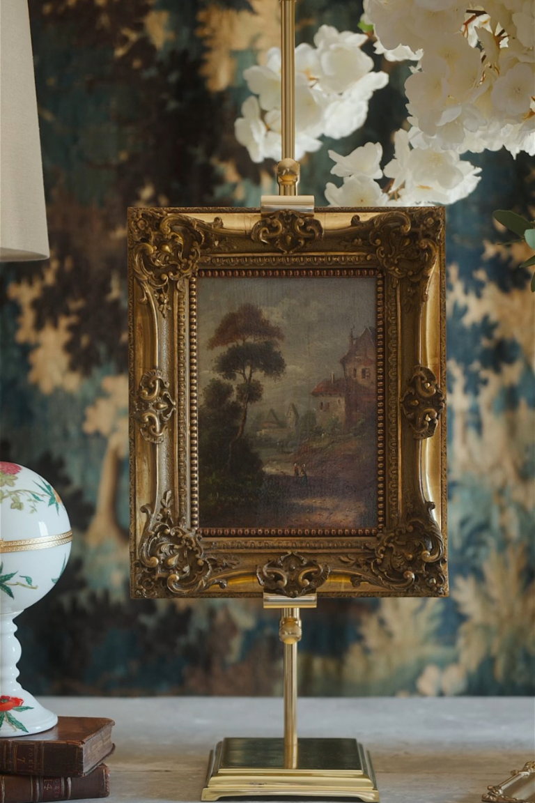 Large Brass Gallery Mount Easel