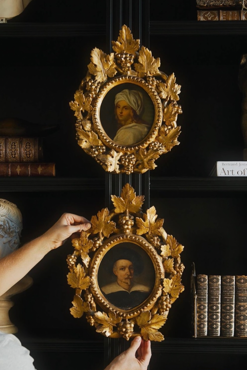 Pair of 19th-Century Portrait Paintings of Rubens & Beatrice Cenci