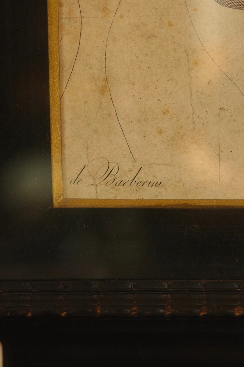 Late 18th–Early 19th Century Classical Female Bust Engraving, After Guercino