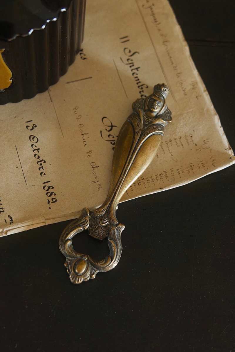 Italian Figural Bottle Opener with Renaissance Lady Handle