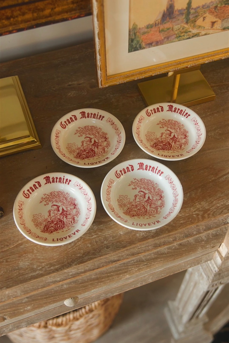 Set of Four French “Grand Marnier” Advertising Dessert Dishes