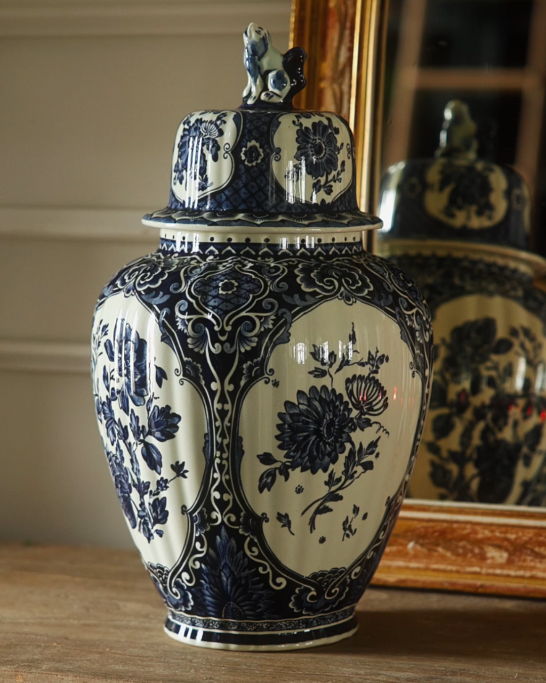 Delft Blue & White Lidded Jar — Late 19th to Early 20th Century, Netherlands