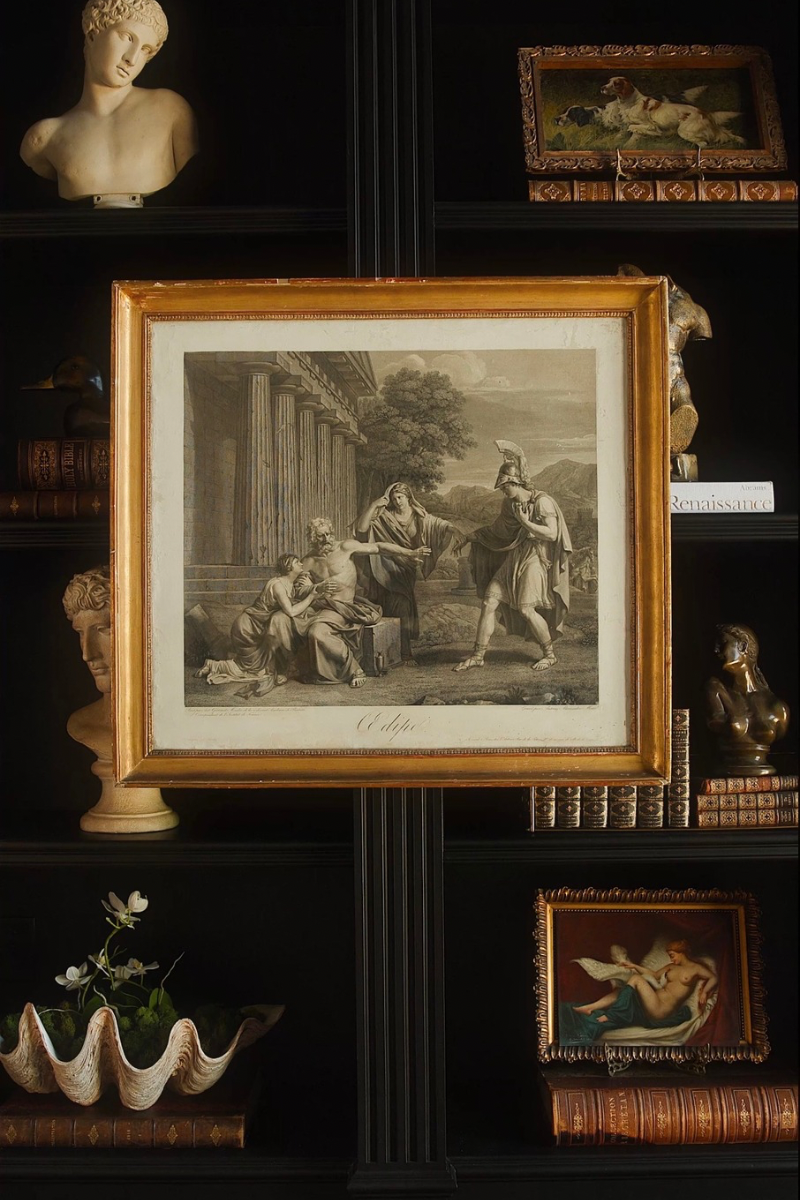 French Engraving After Jacques-Louis David's Belisaire | After The Celebrated 1781 Painting Depicting the Exiled Byzantine General Belisarius Recieving Alms