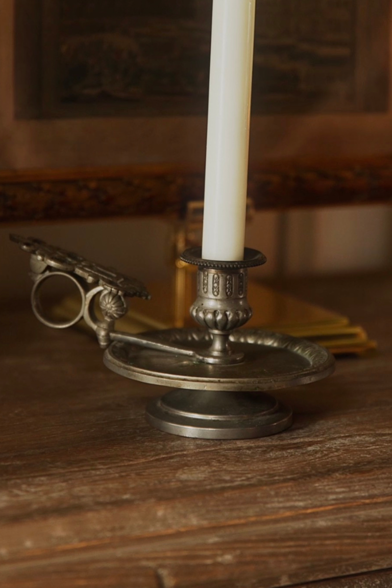 French Empire Style Chamberstick Candle Holder