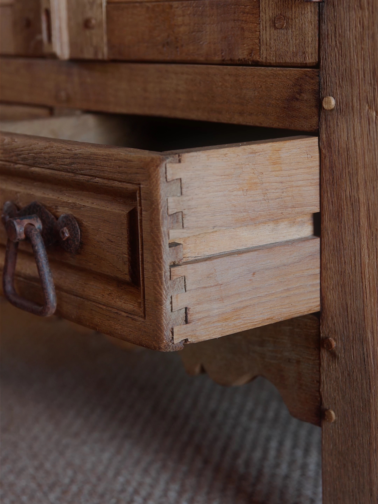 Spanish Carved Oak Cabinet