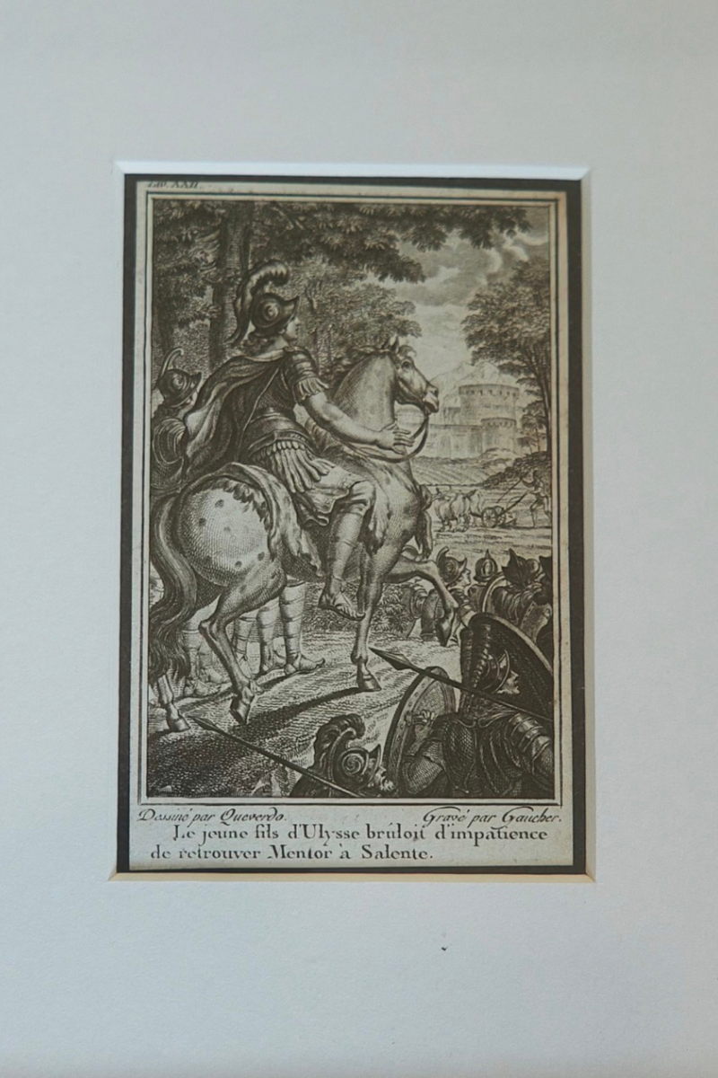 Set of Three 18th-Century French Engravings from Fénelon’s Télémaque