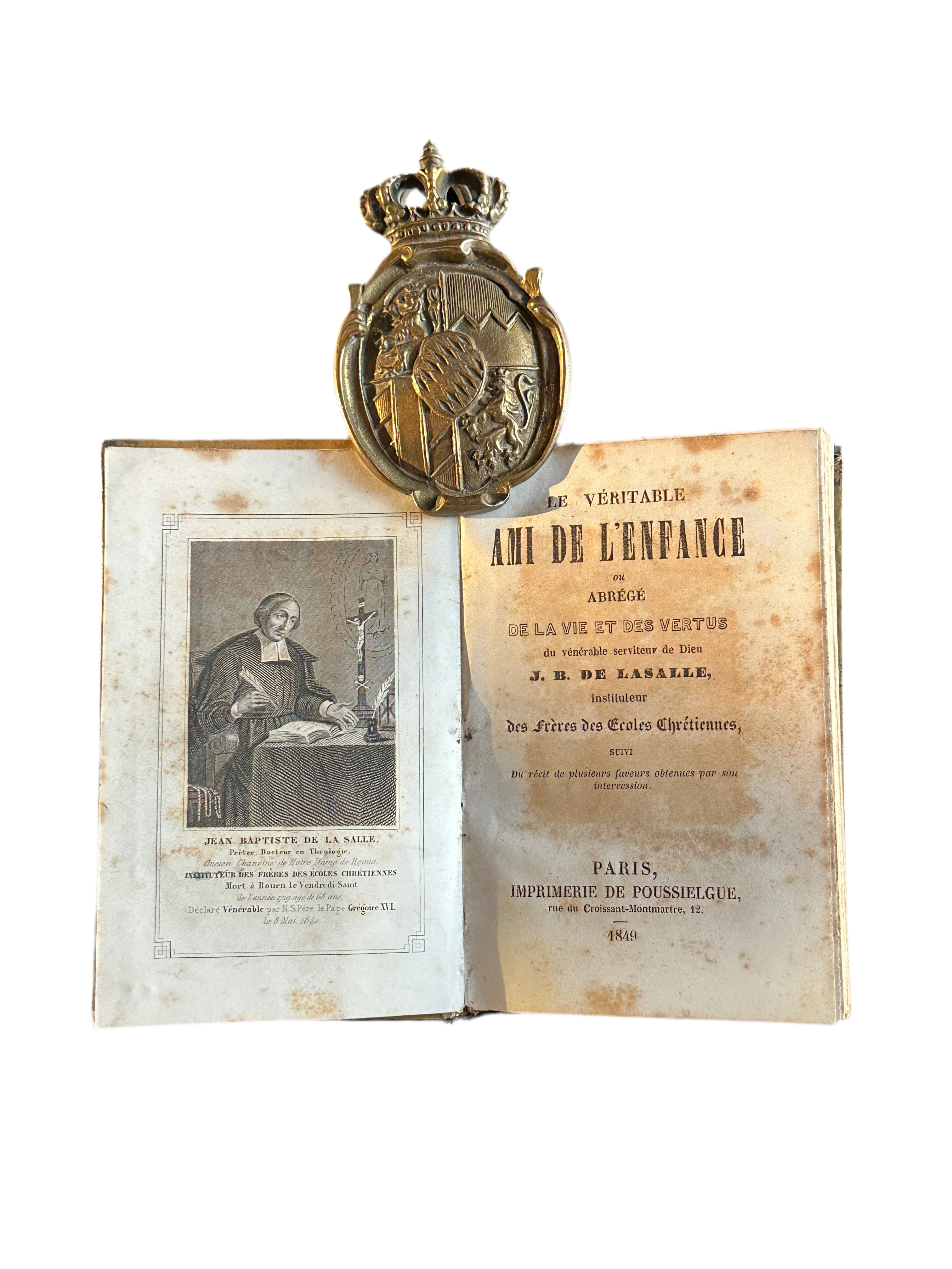 1849 French Devotional Cartonnage Book