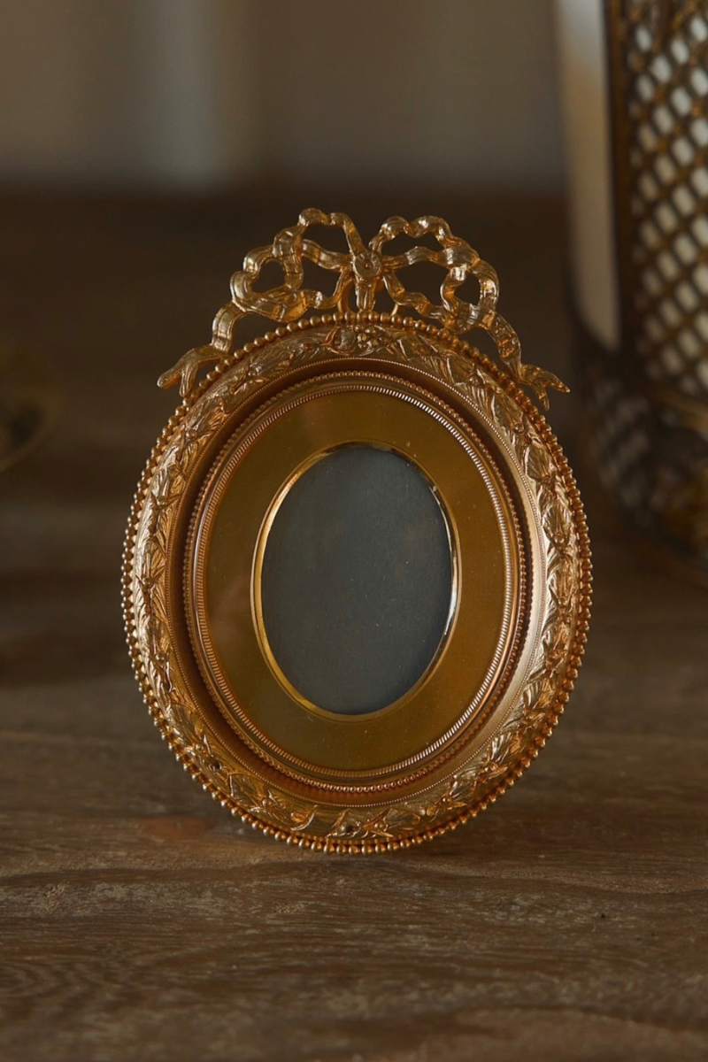 French Louis XVI Gilt Bronze Bow Frame