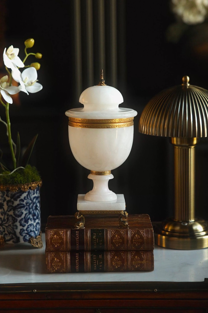 19th C. Marble Lidded Jewlery Casket