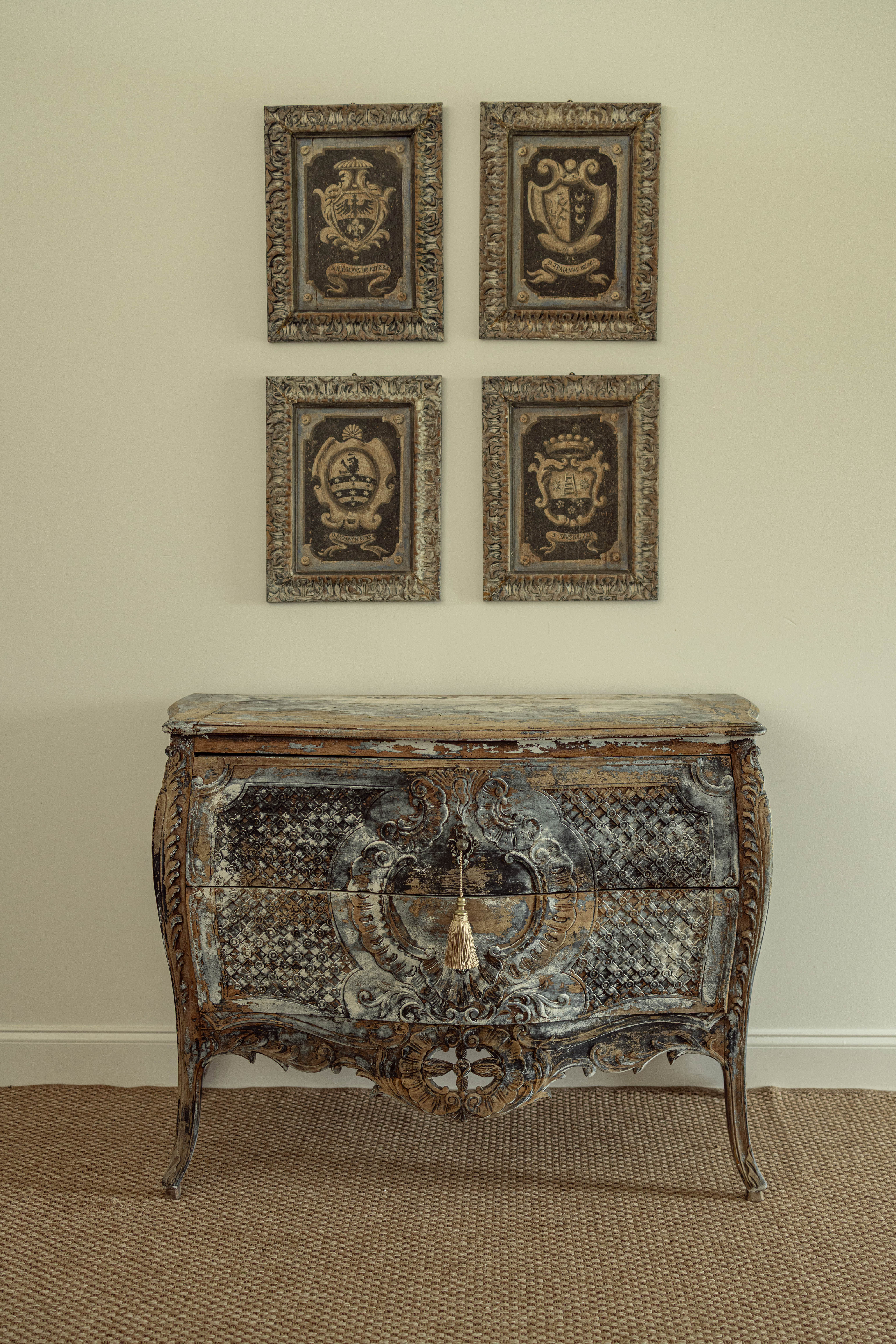 18th-Century Italian Rococo Commode with Original Painted Finish