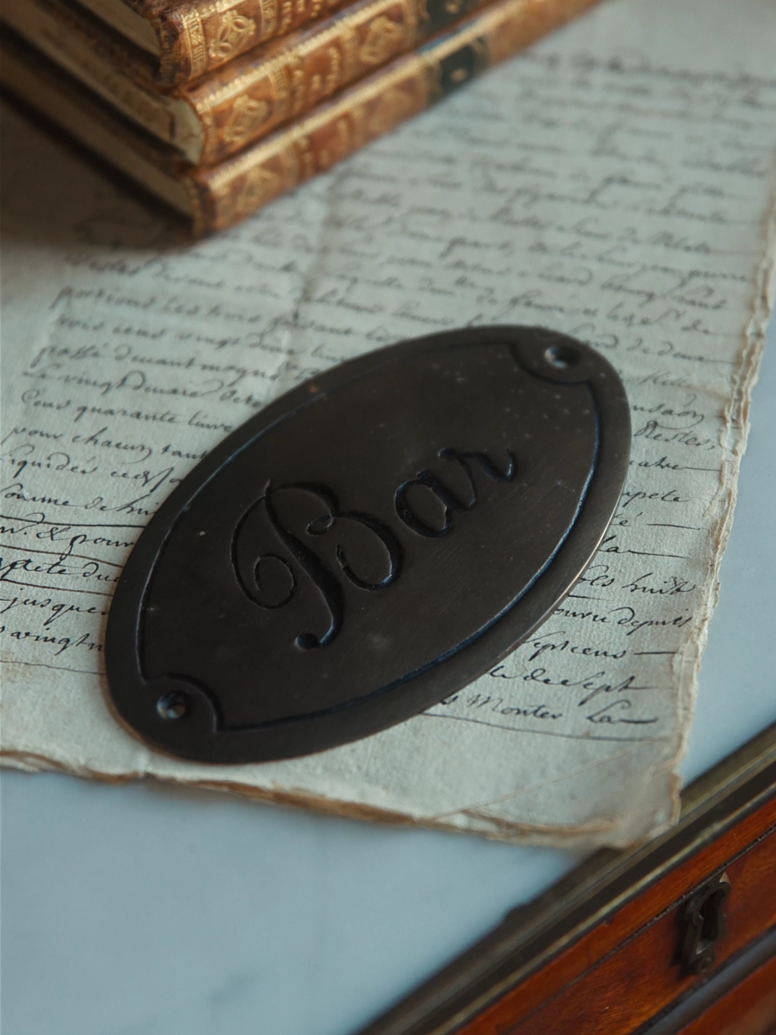 Brass “Bar” Wall Plaque