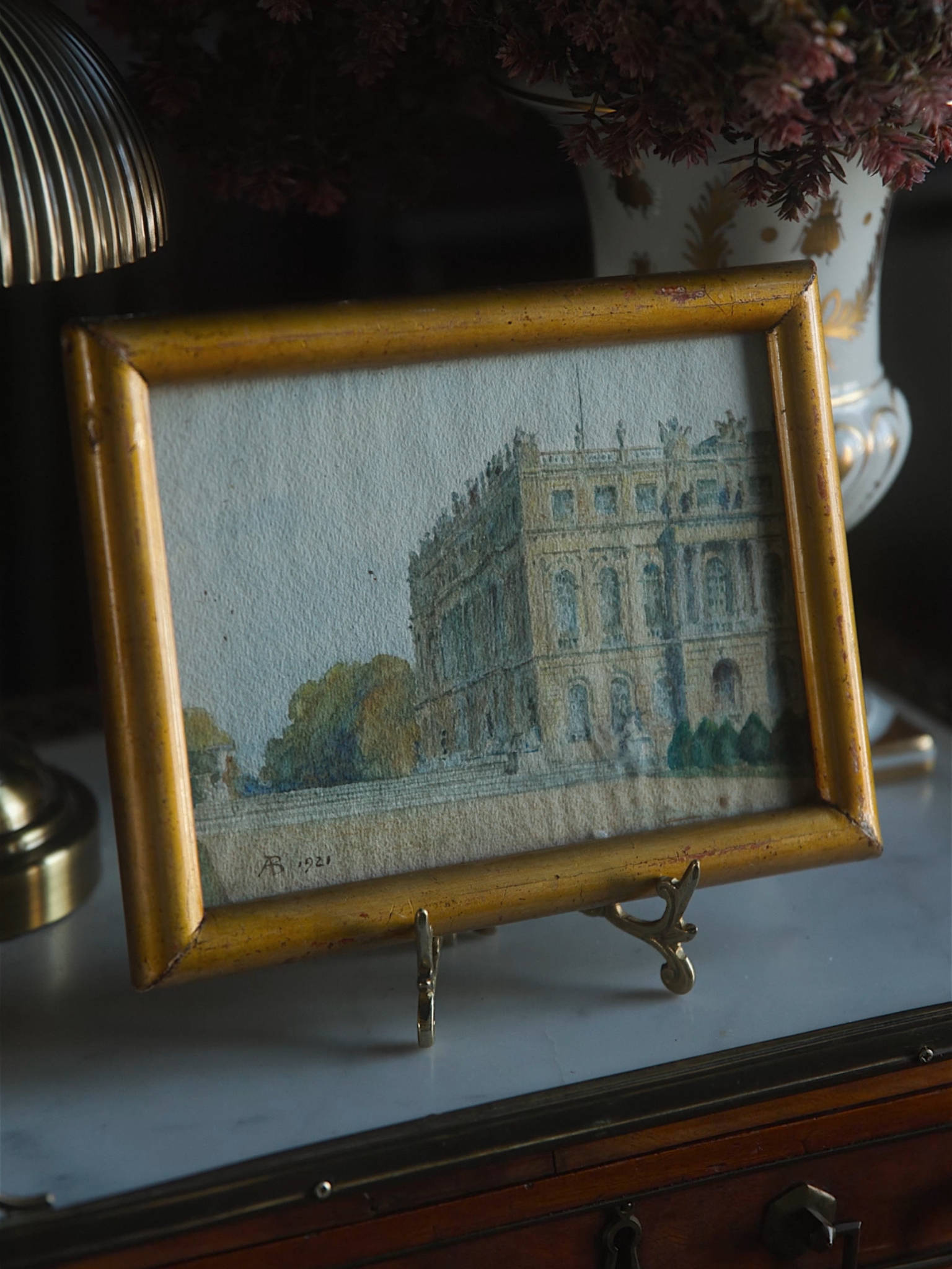 1921 French Watercolor — Château de Versailles