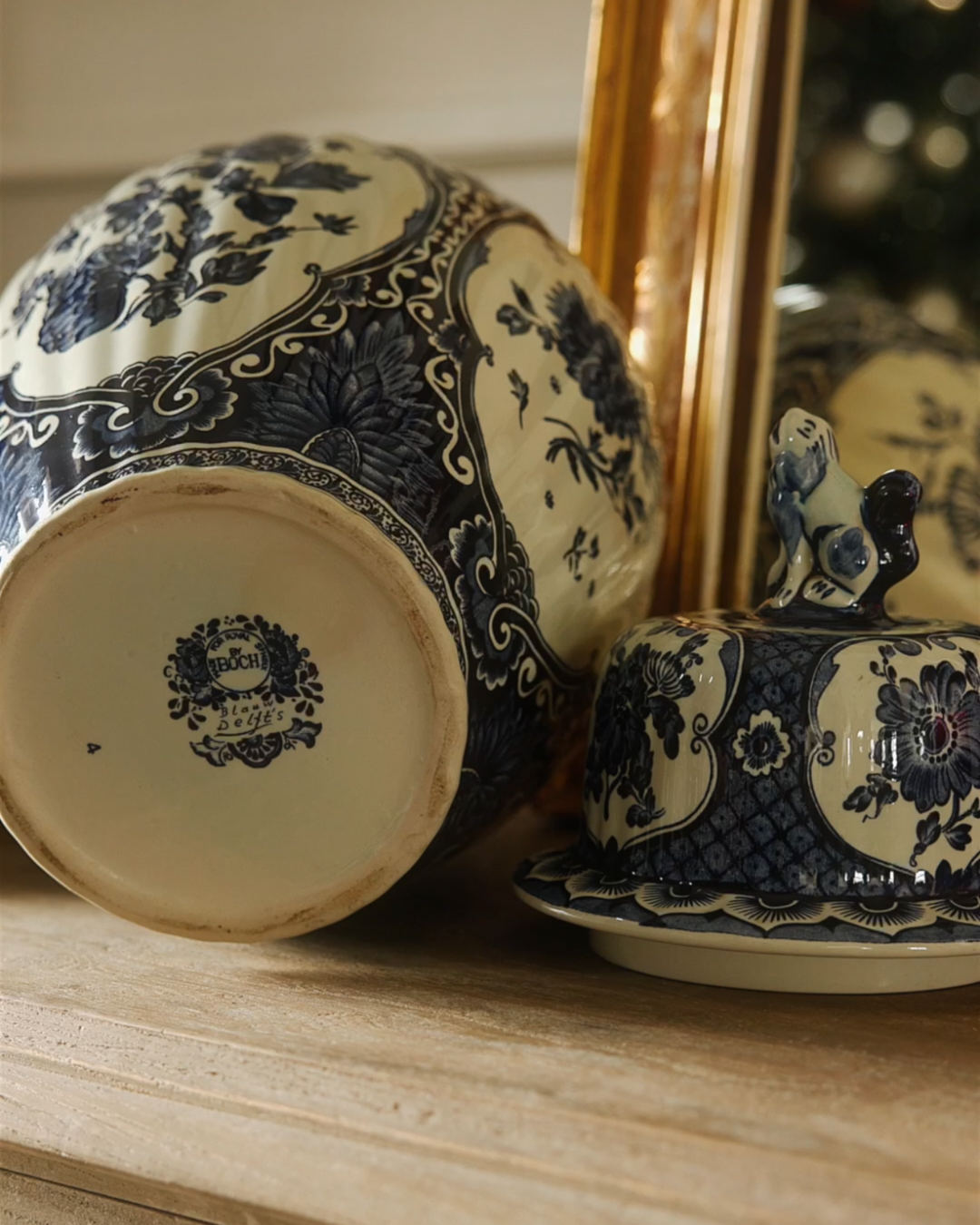 Delft Blue & White Lidded Jar — Late 19th to Early 20th Century, Netherlands