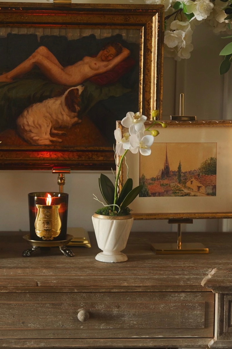 French Alabaster Urn-Form Vessel