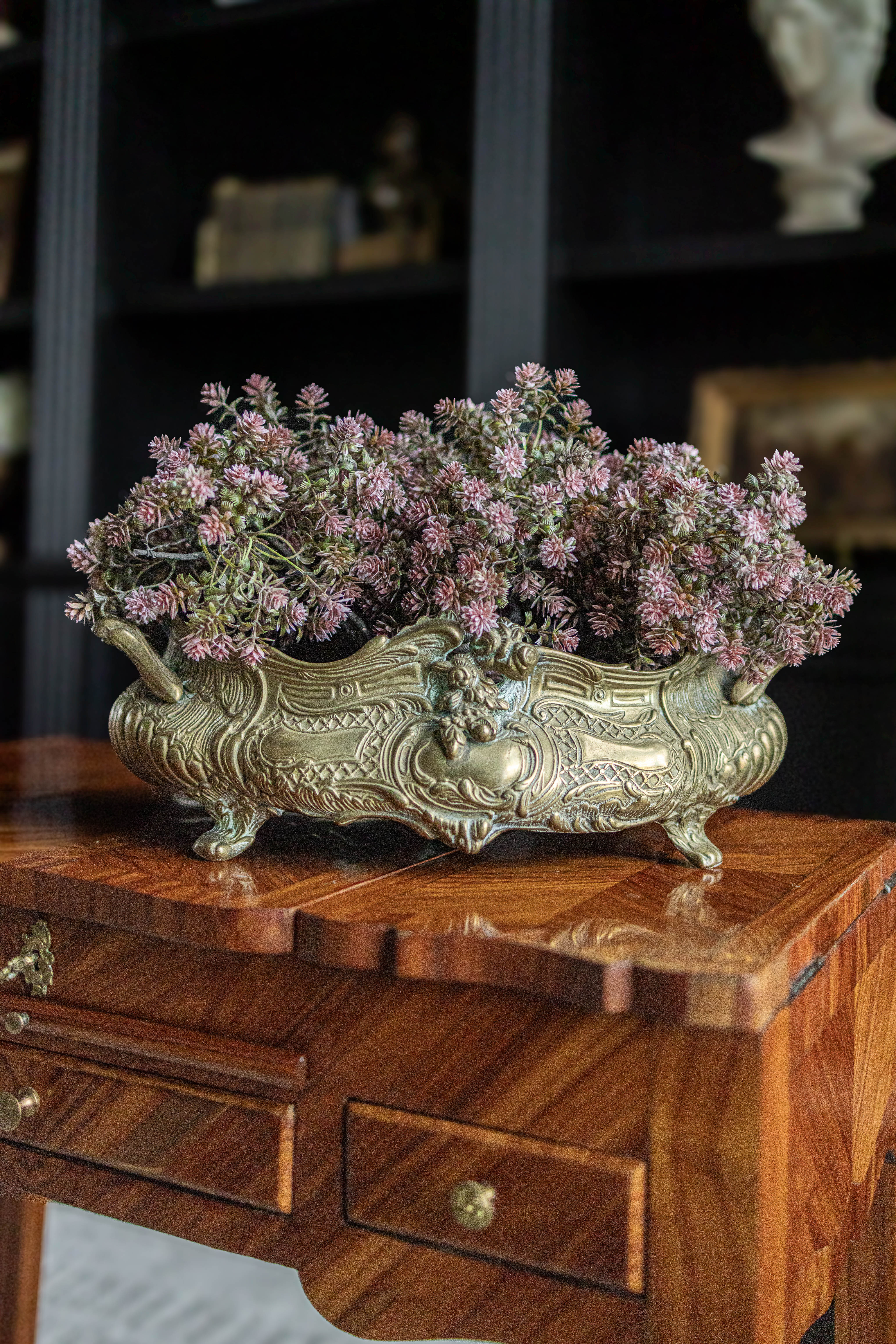 19th Century French Bronze Jardinere with Insert