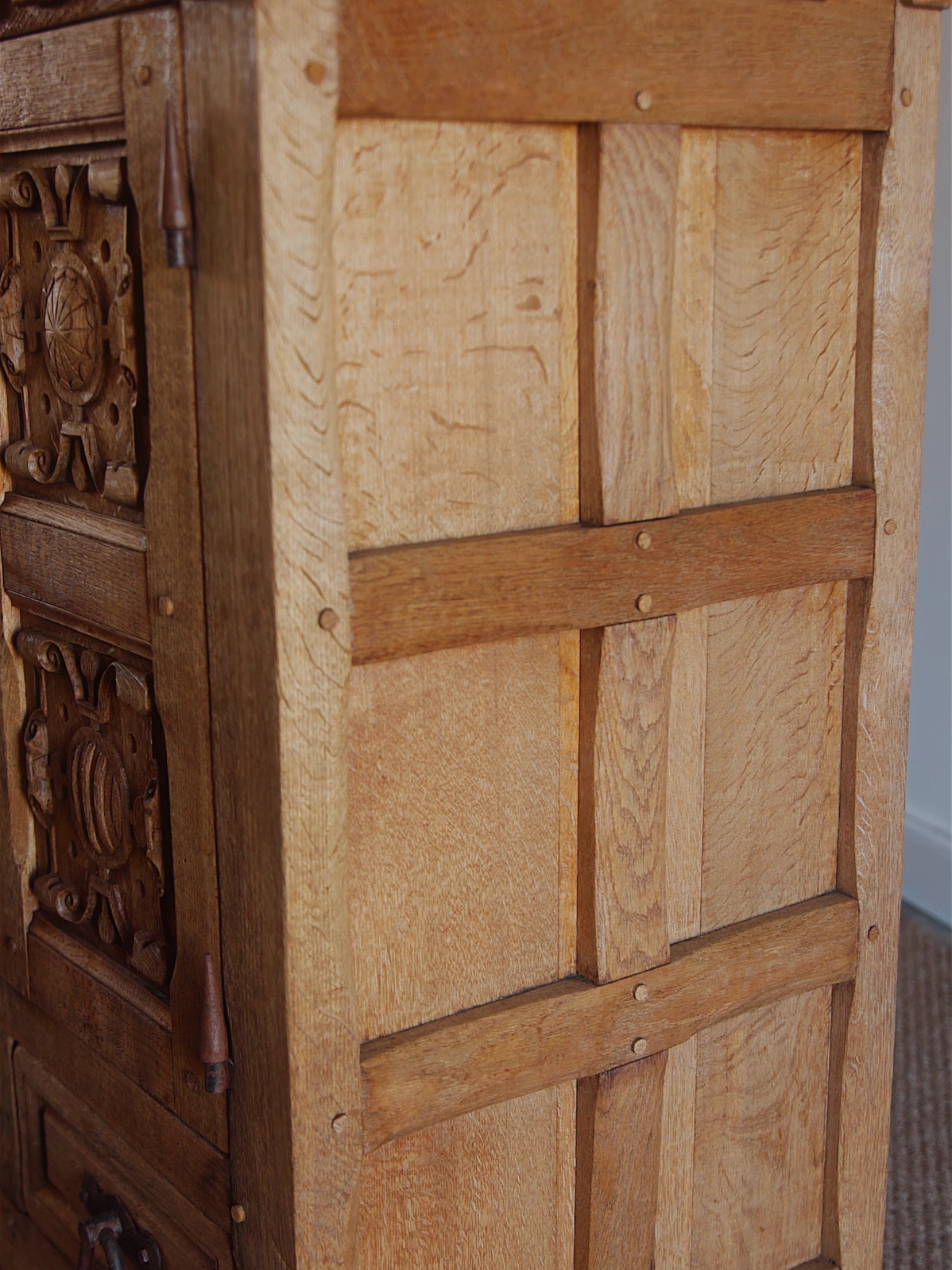 Spanish Carved Oak Cabinet