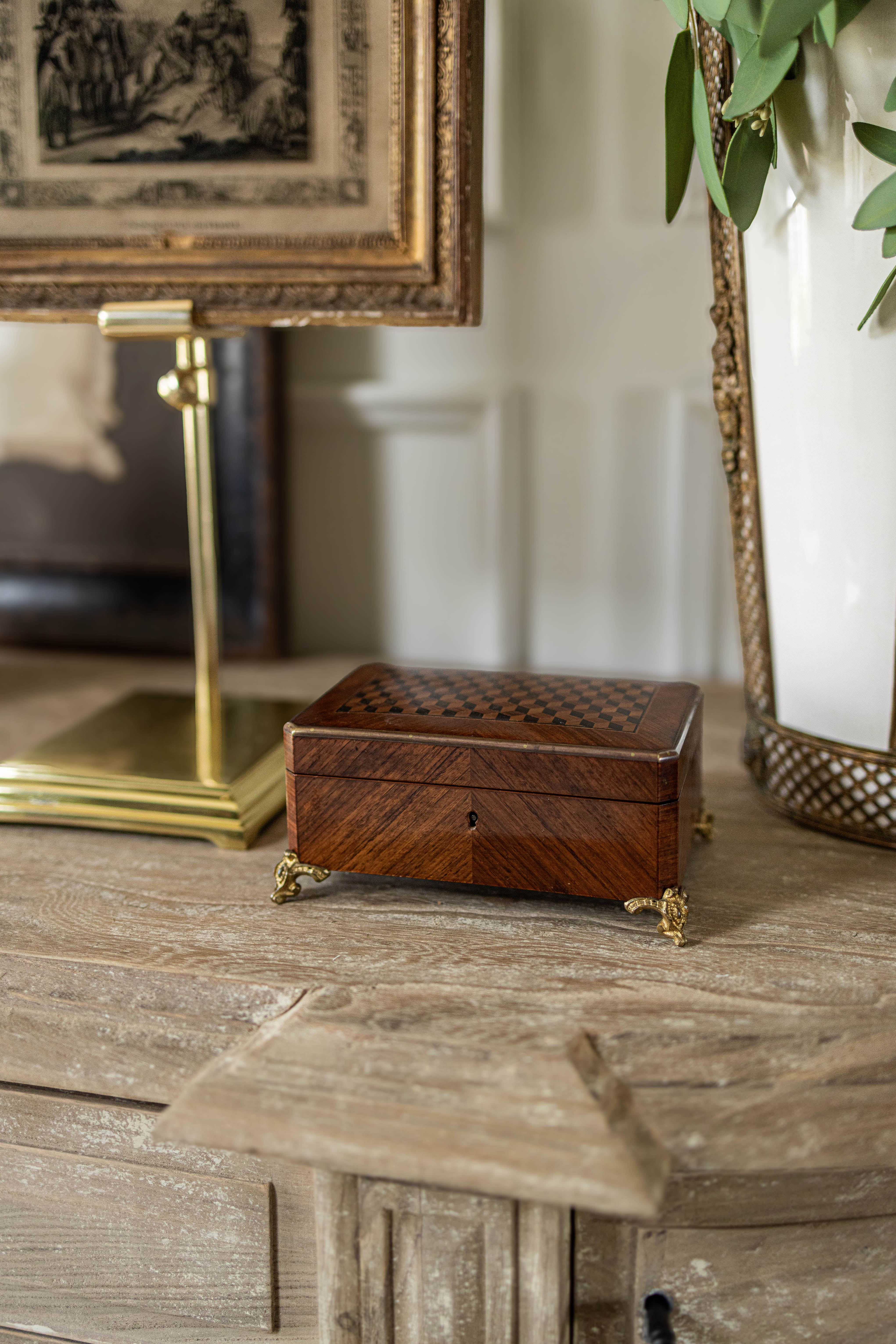 Napoleon III Mahogony Jewlery Casket