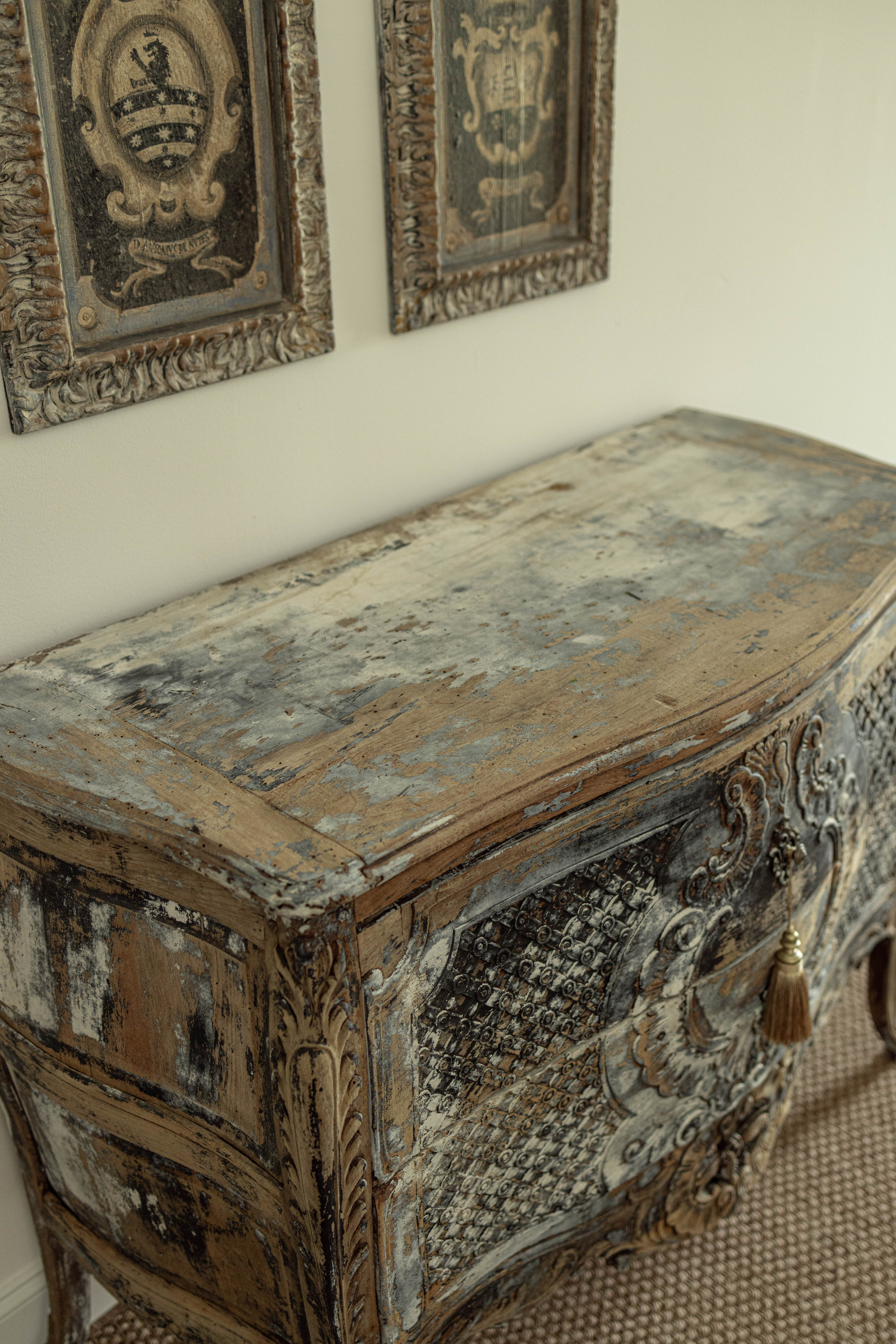 18th-Century Italian Rococo Commode with Original Painted Finish