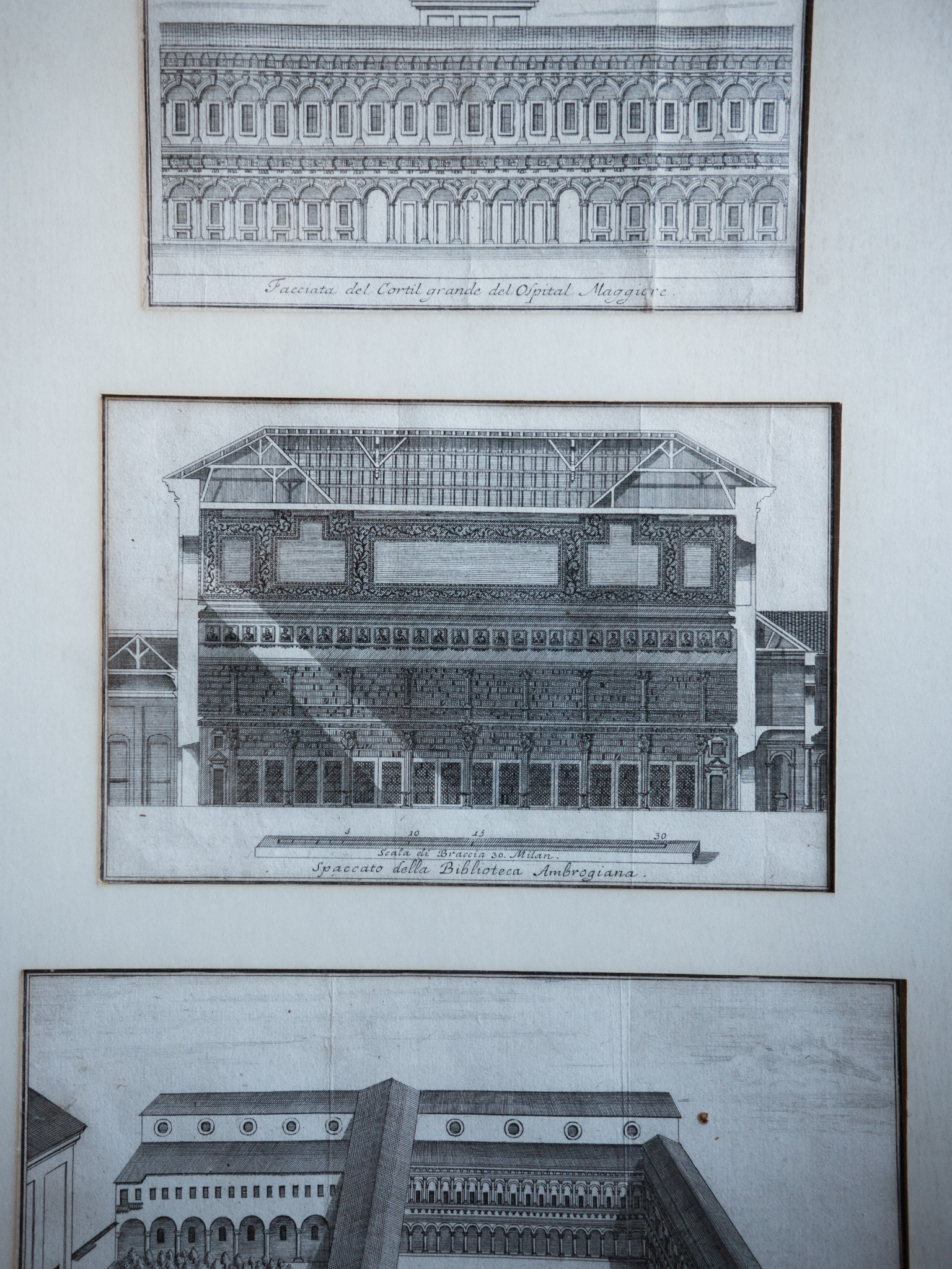 Set of 18th–19th Century Italian Architectural Engravings in Giltwood Frames